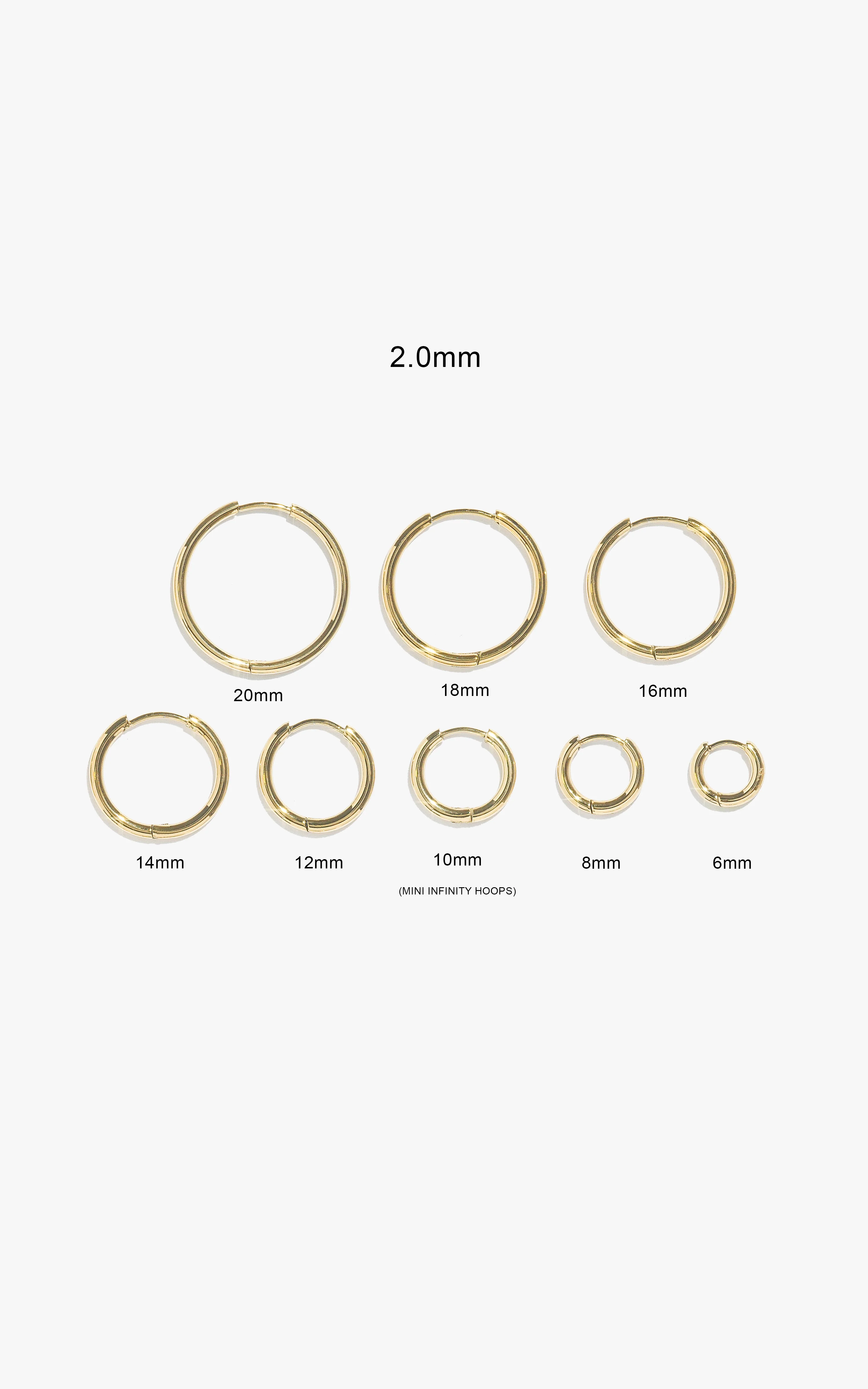 2.0mm Infinity Hoops (Pair) - Image 23