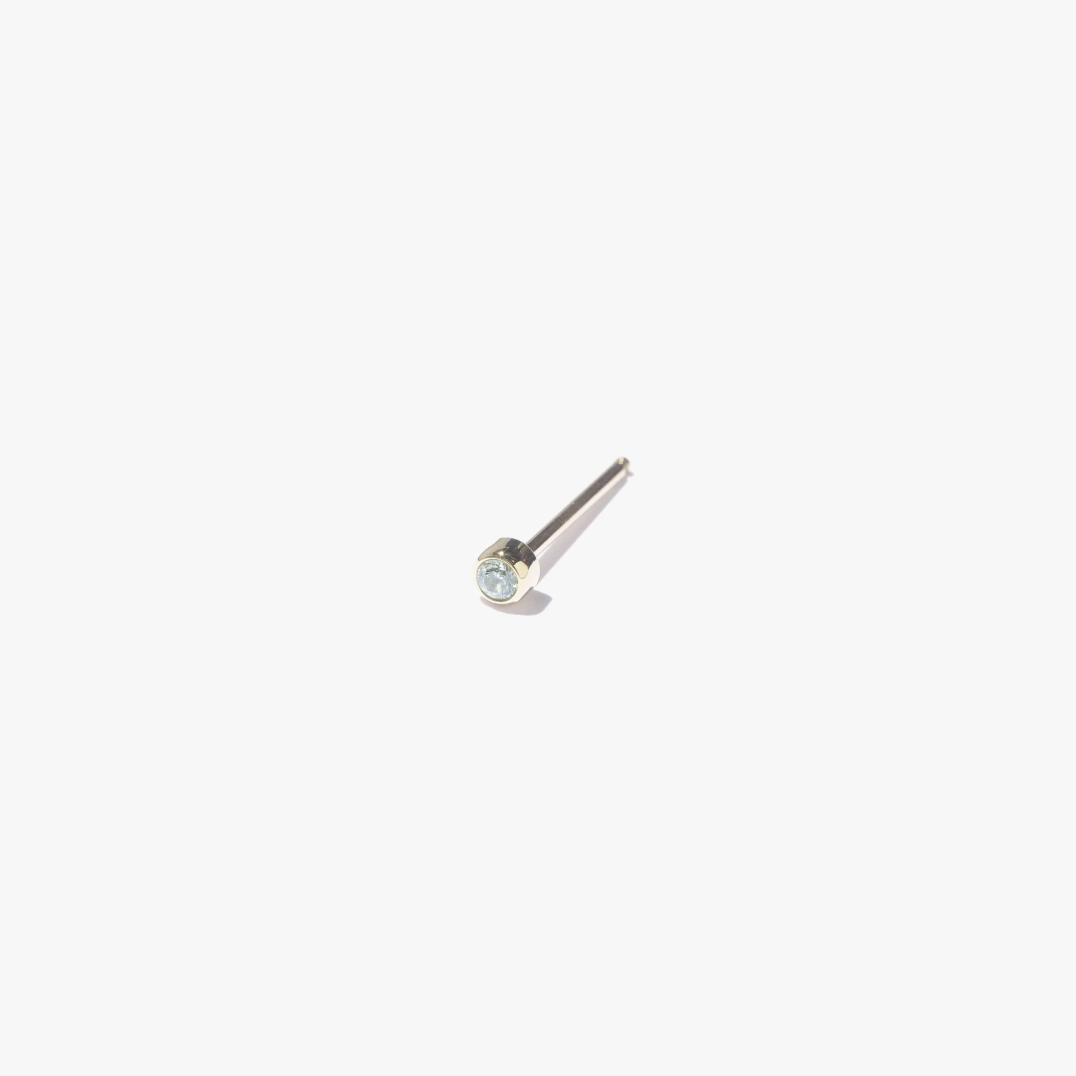 2mm Lonely Aquamarine Stud (Single) - Image 3