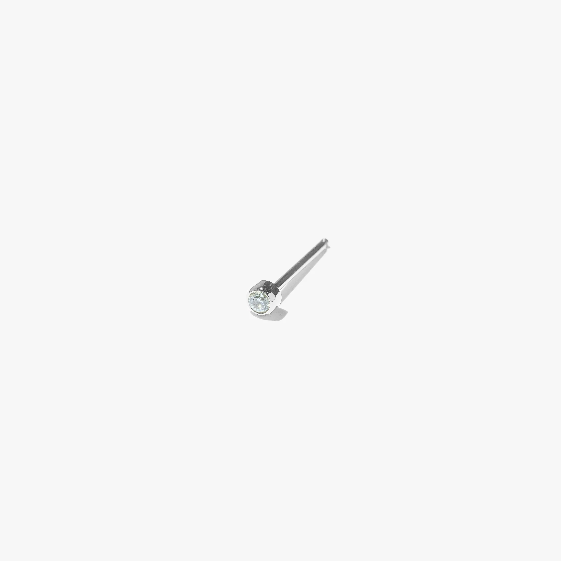 2mm Lonely Aquamarine Stud (Single) - Image 4