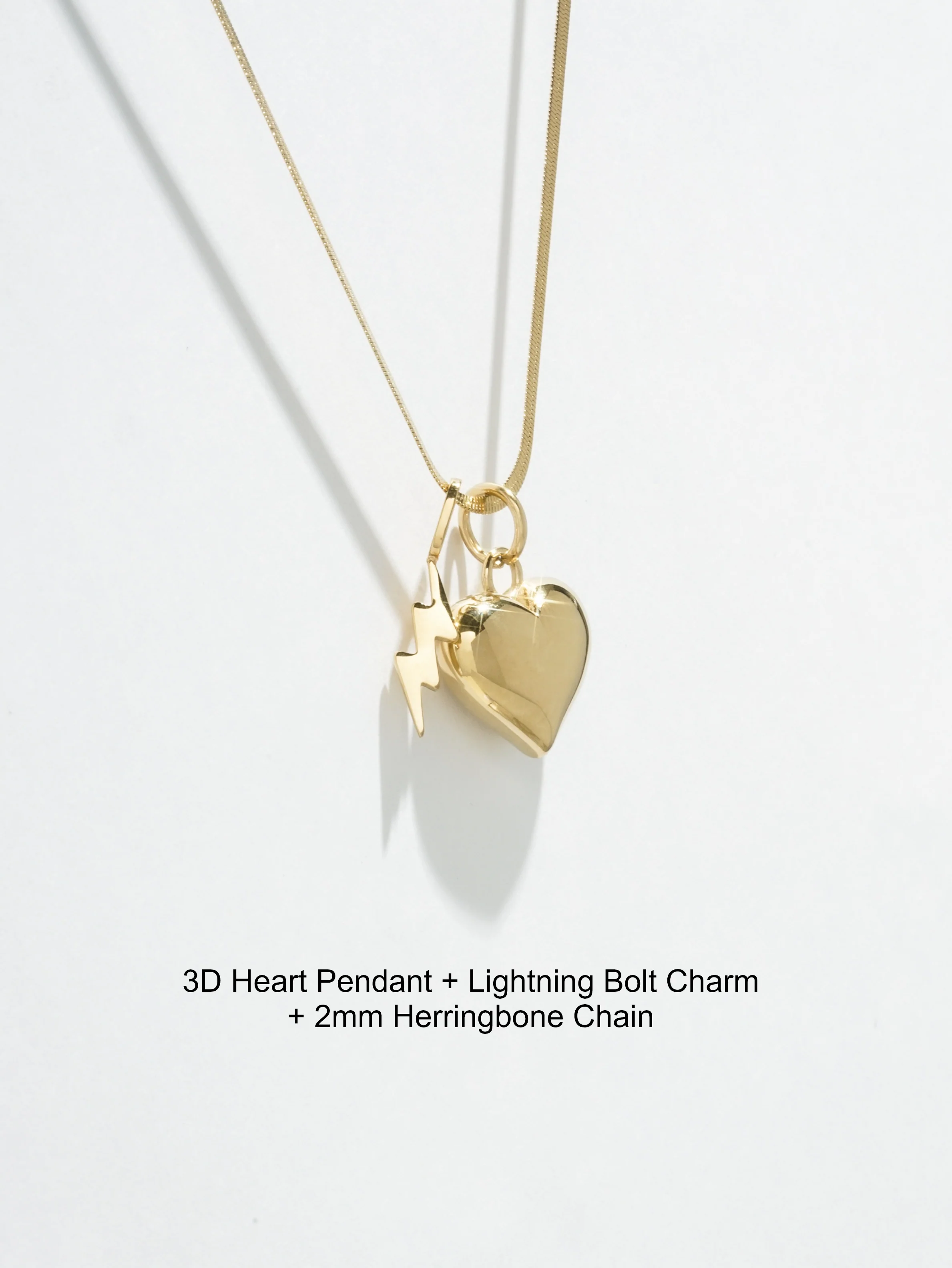3D Heart Pendant - (Single) - Image 3