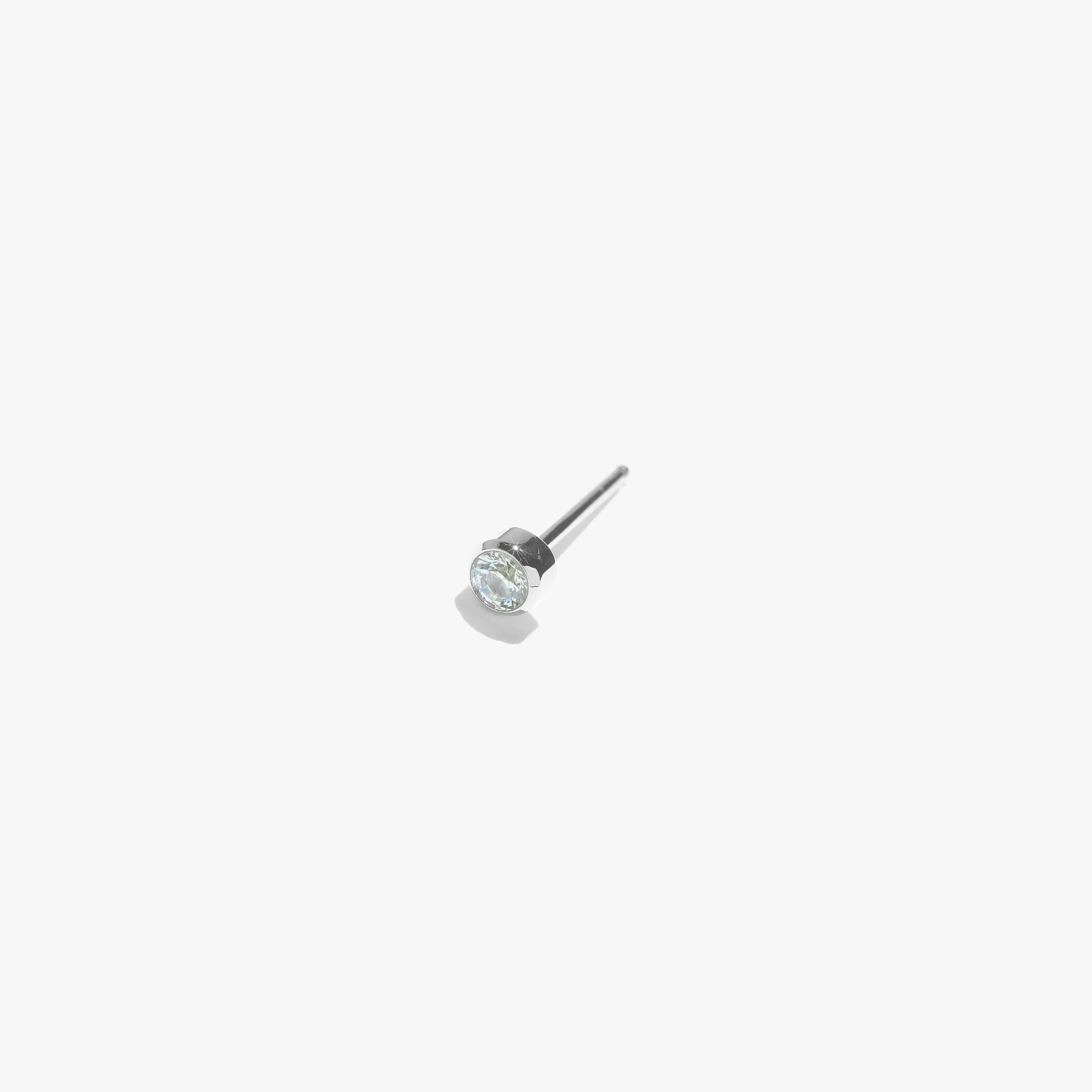 3mm Lonely Aquamarine Stud (Single) - Image 4
