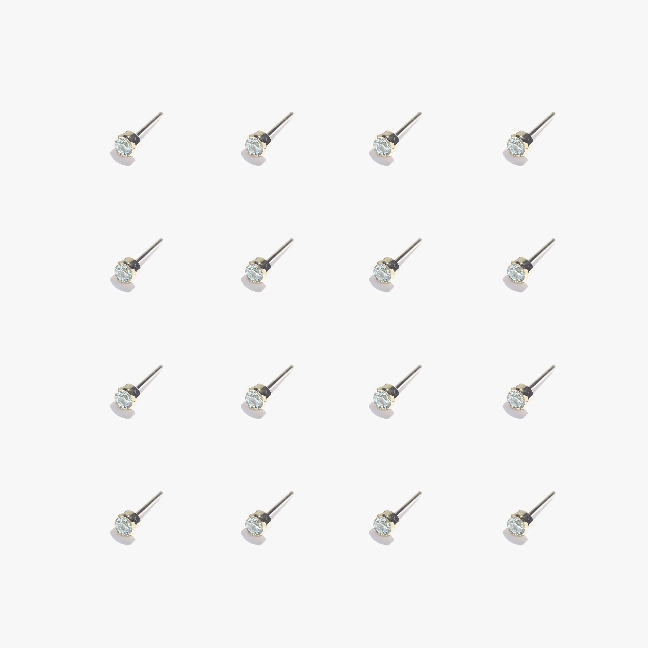3mm Lonely Aquamarine Stud (Single) - Image 5