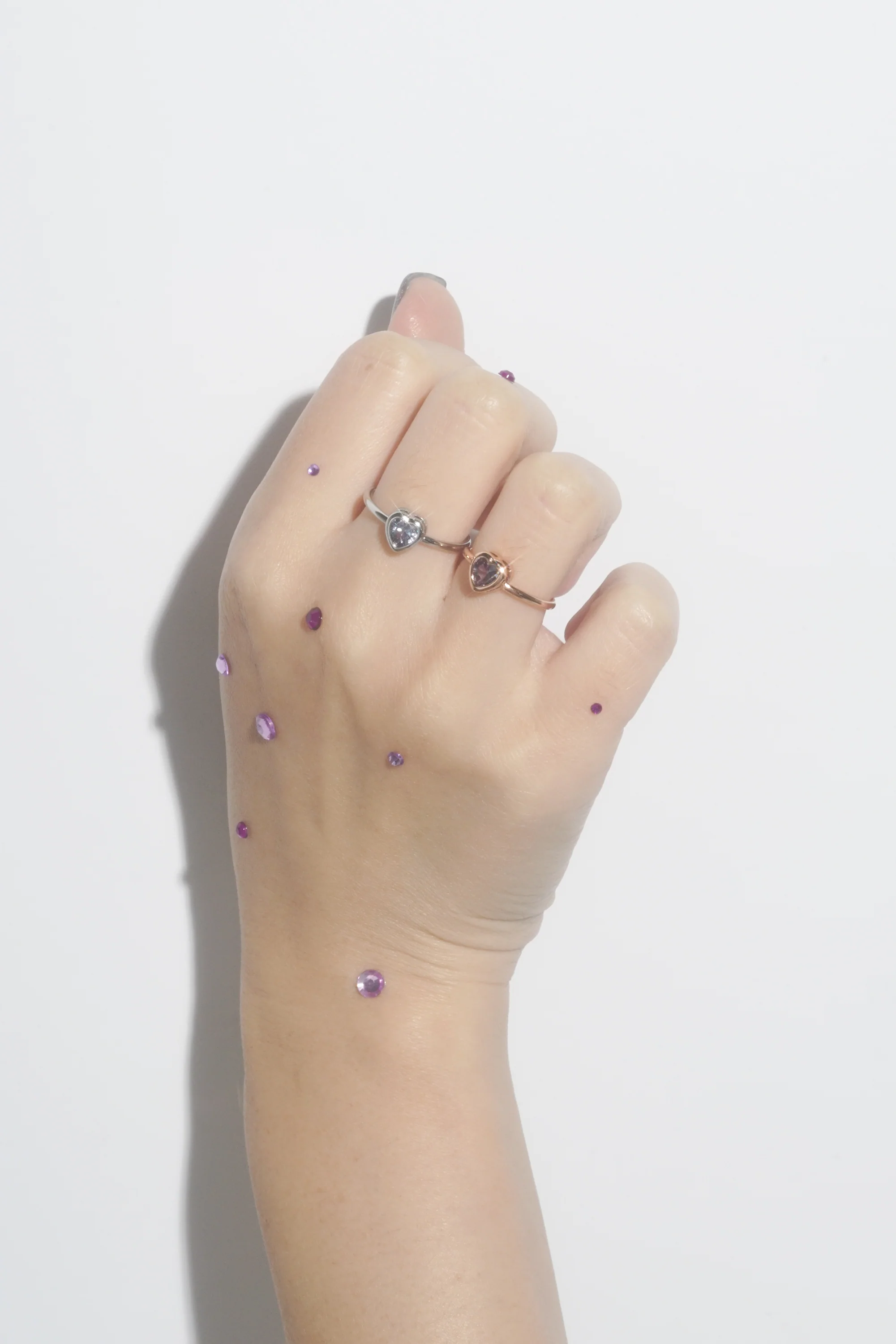 Amethyst Heart Bezel Ring - Image 10