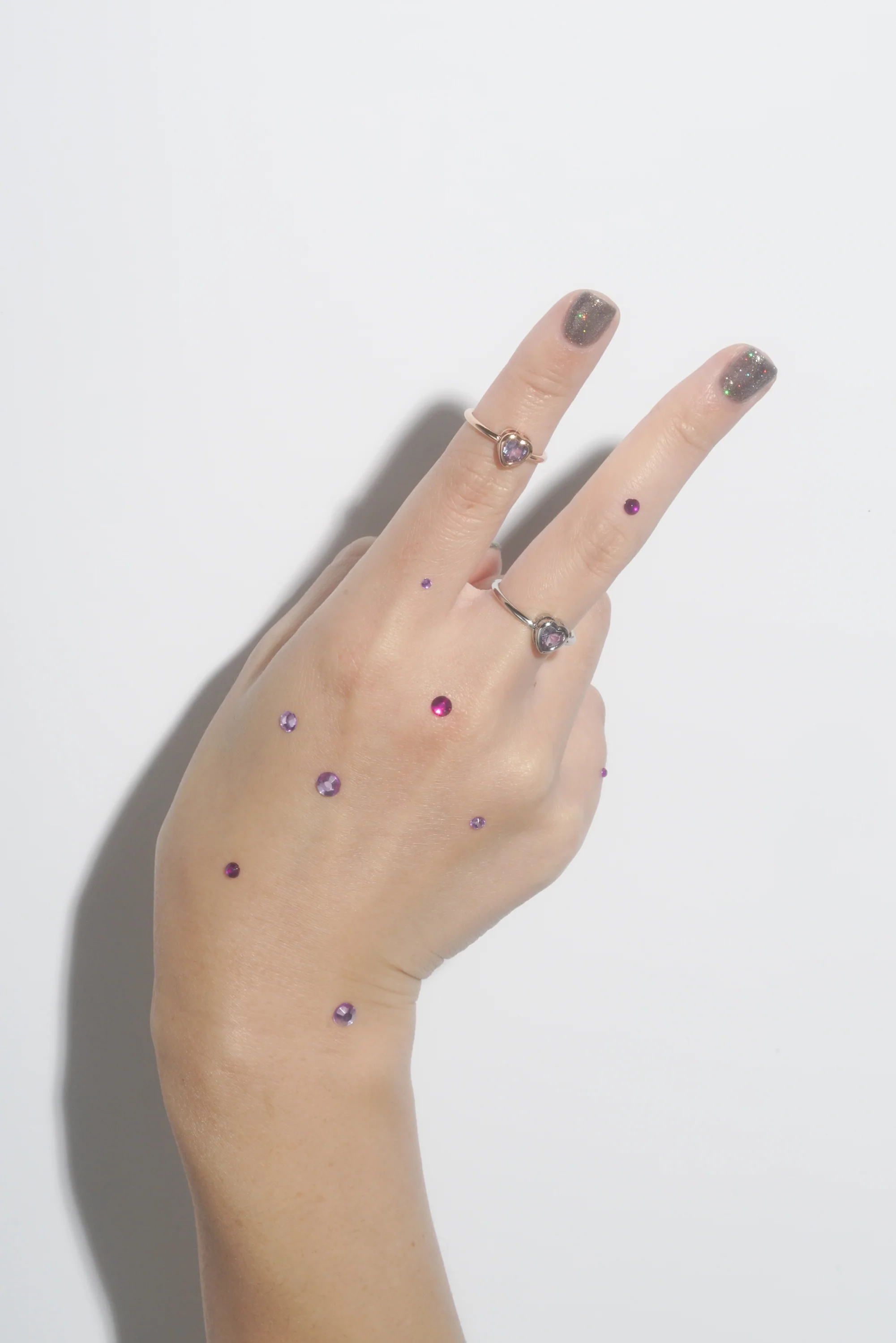 Amethyst Heart Bezel Ring - Image 12