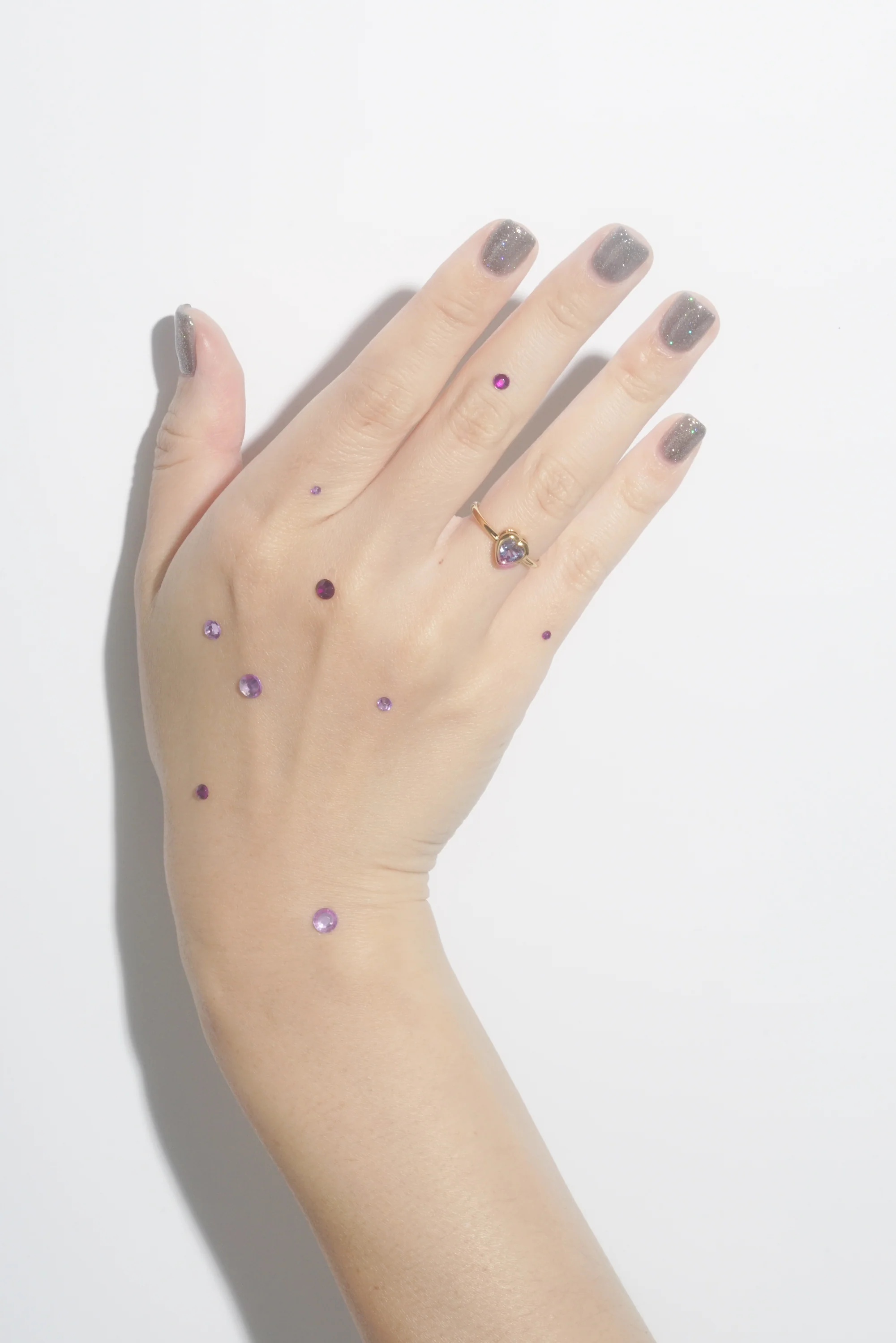 Amethyst Heart Bezel Ring - Image 8