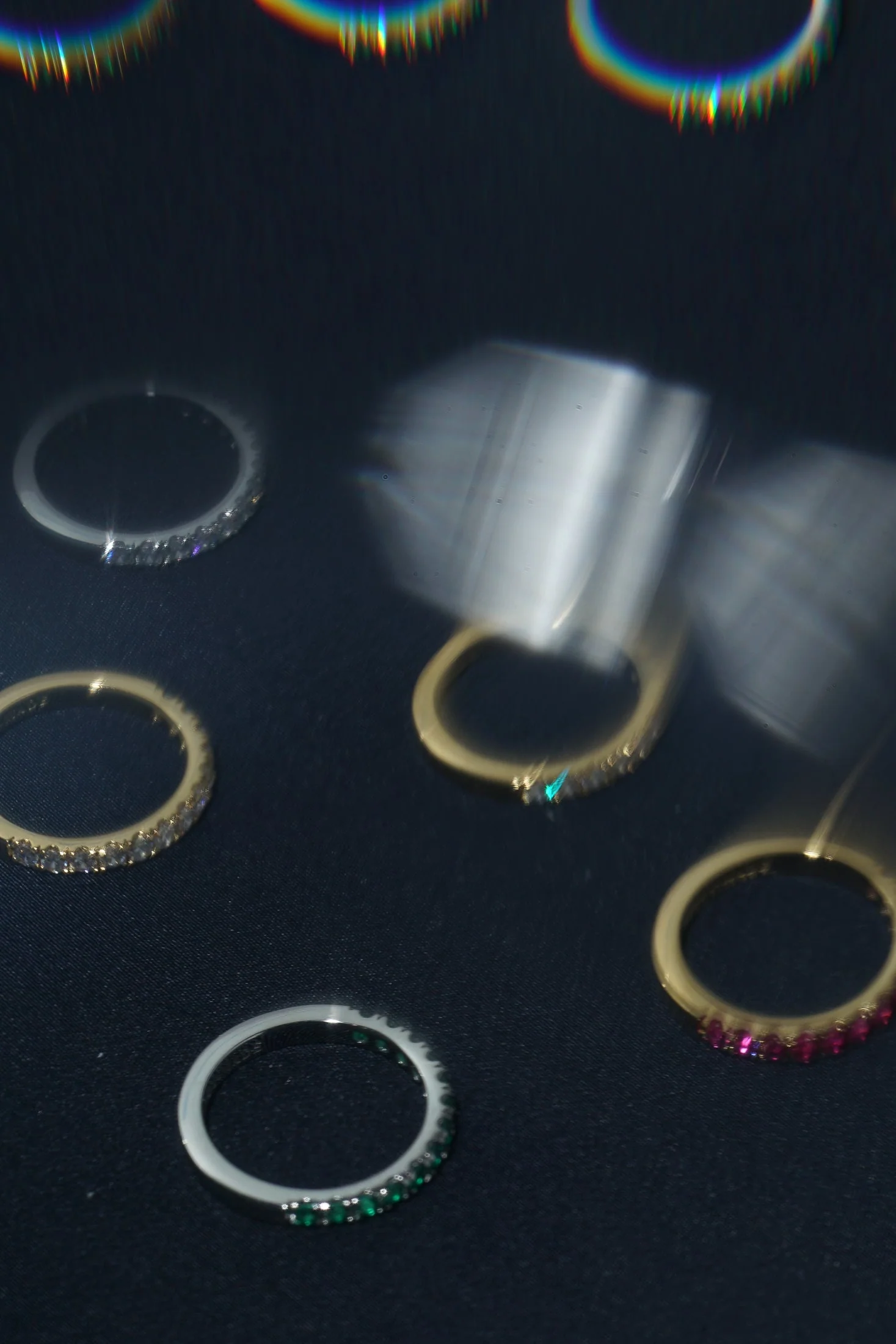 Black Diamante Satellite 2.0 Ring - Image 7