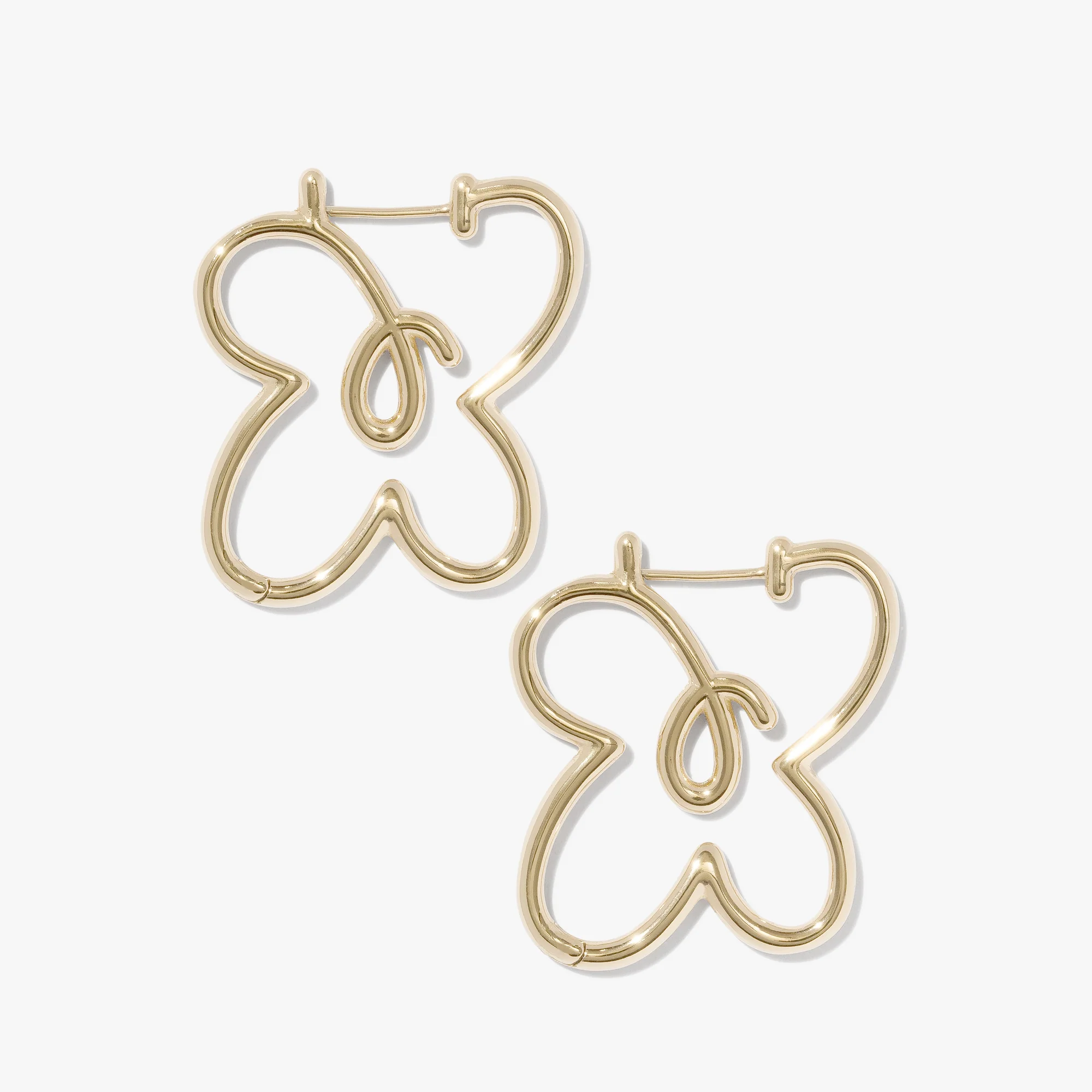 Butterflower Doodle Hoops (Pair)