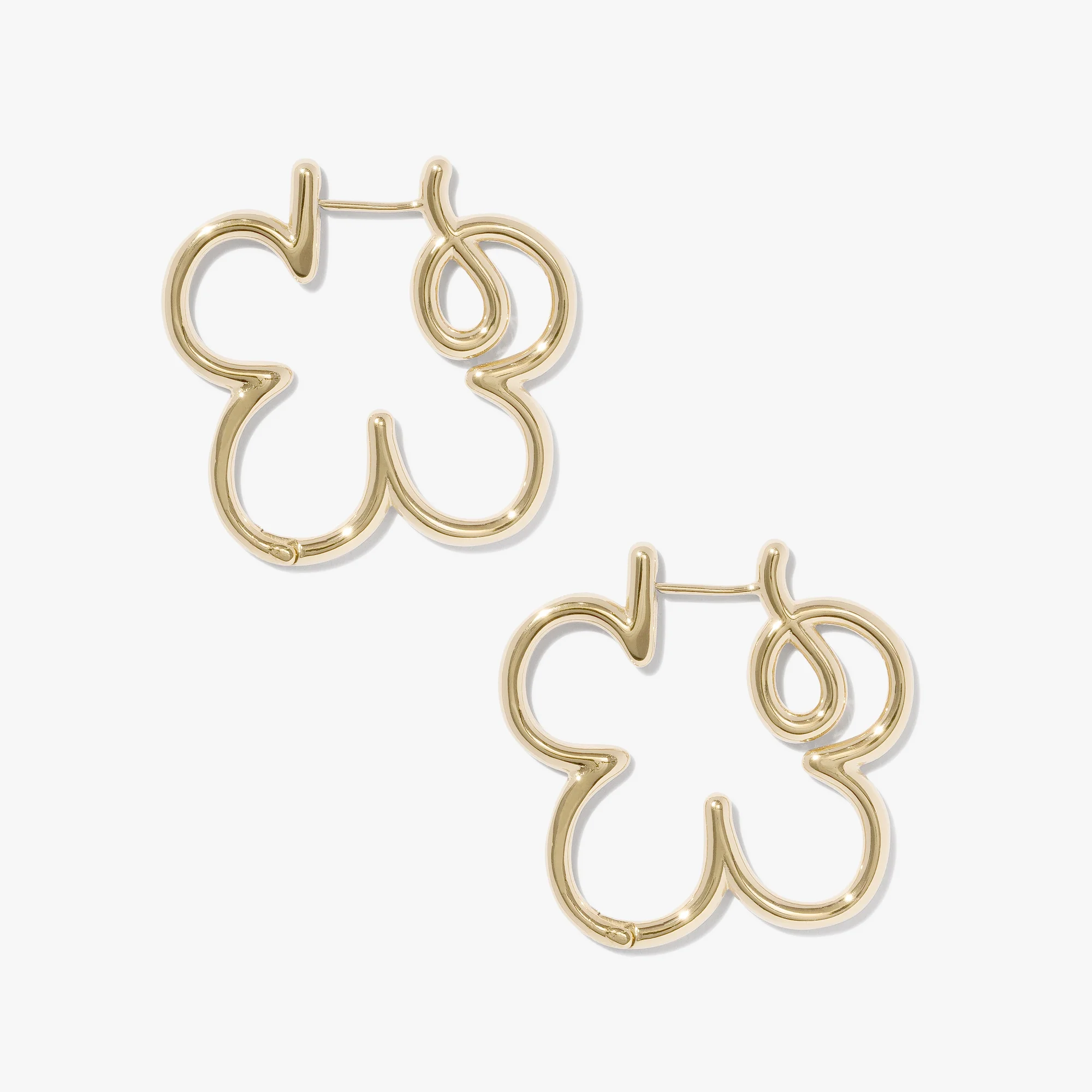 Clover Doodle Hoops (Pair)