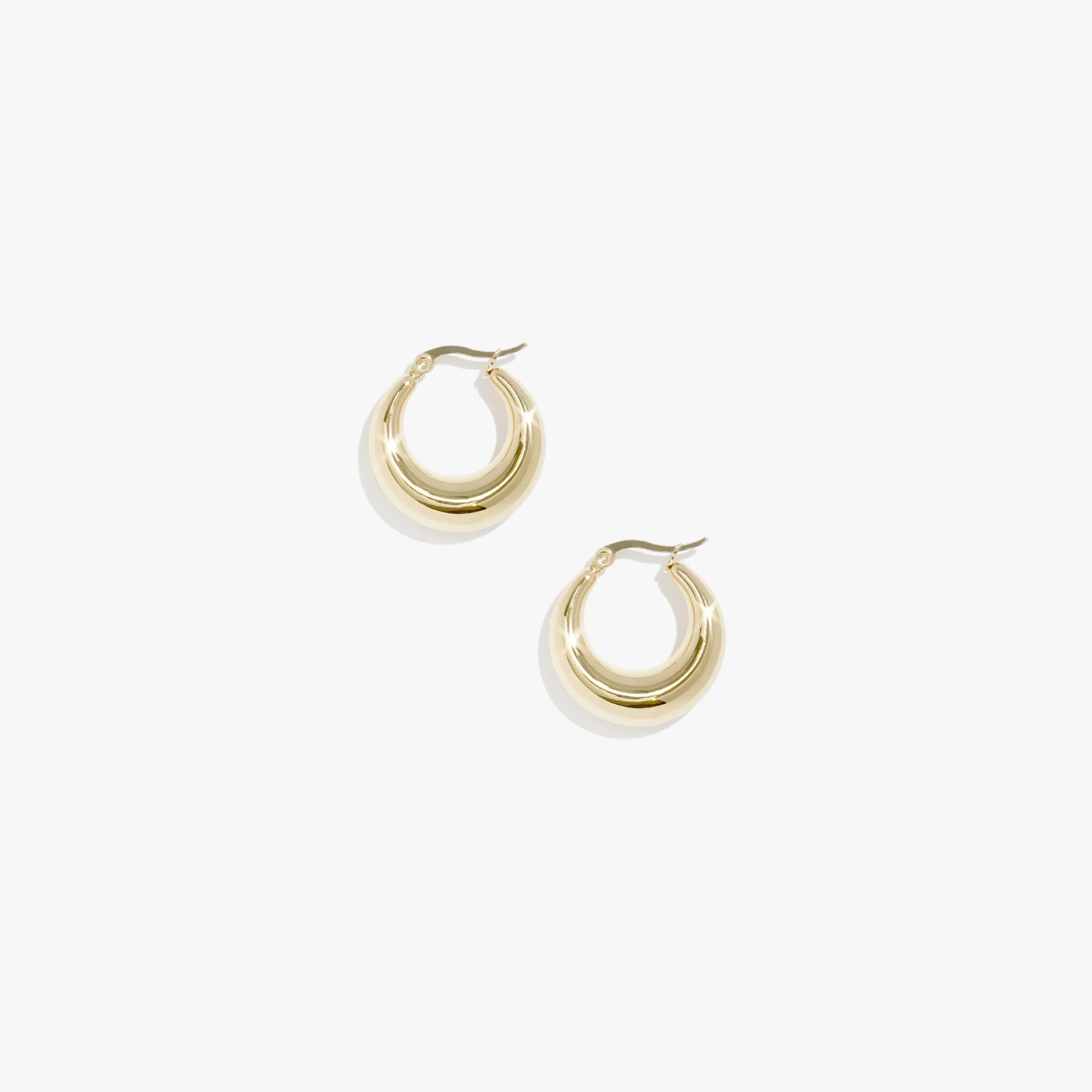 Crescent Hoops - Hypoallergenic Steel
