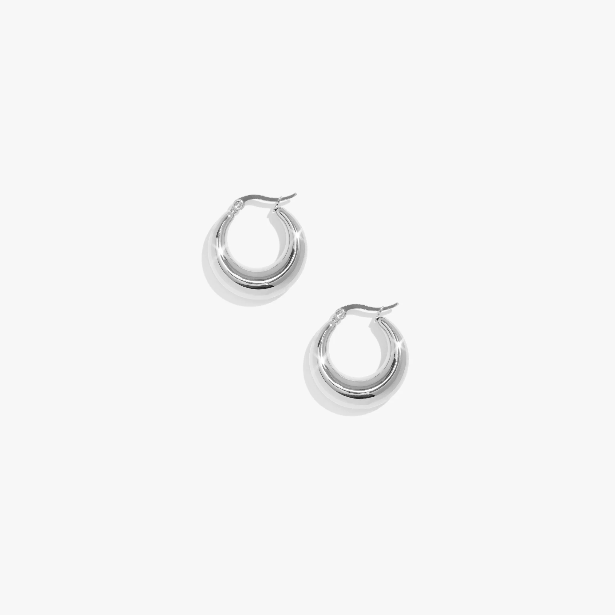 Crescent Hoops - Hypoallergenic Steel - Image 2
