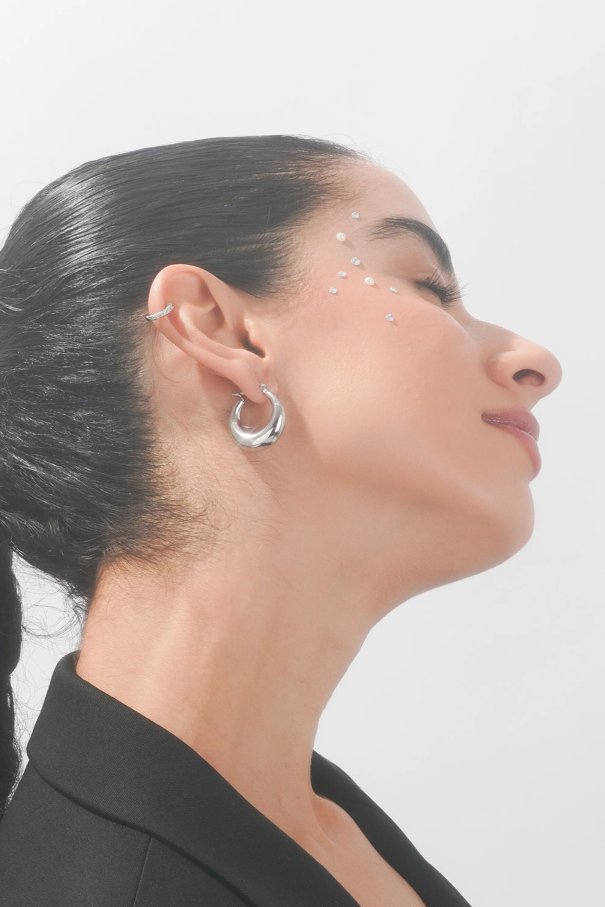Crescent Hoops - Hypoallergenic Steel - Image 5