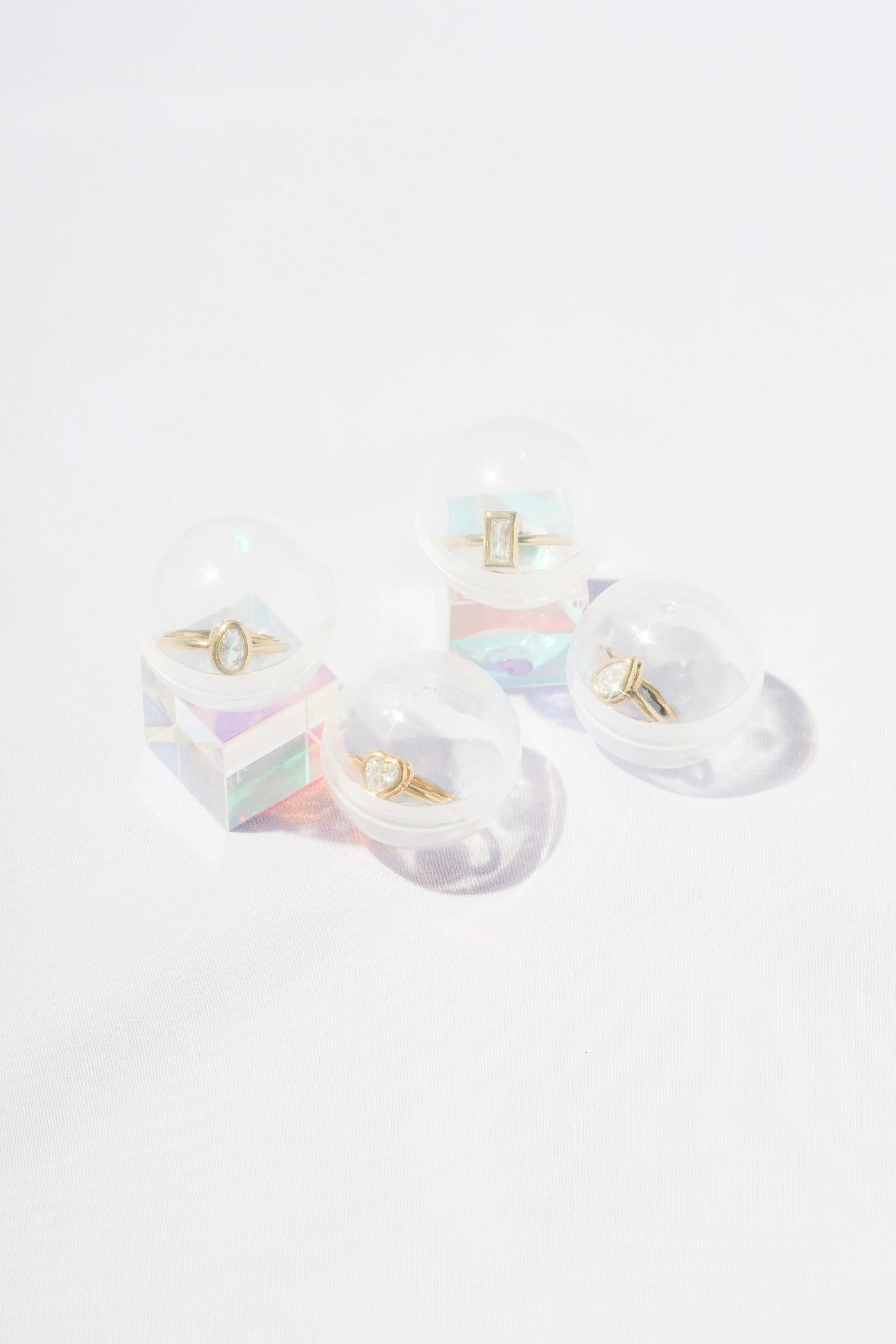 Diamante Teardrop Bezel Ring - Image 10