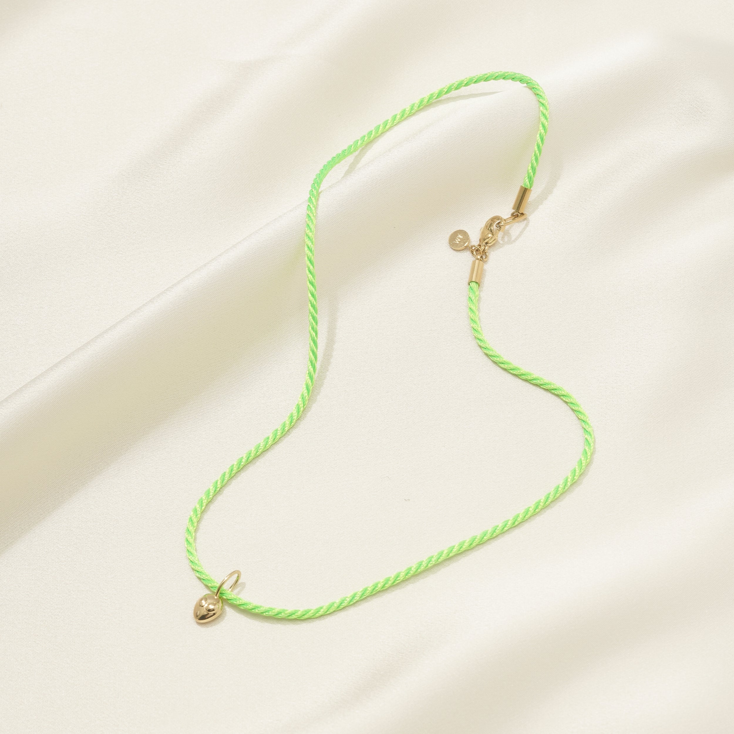 Electric Green Cord Necklace - Image 3