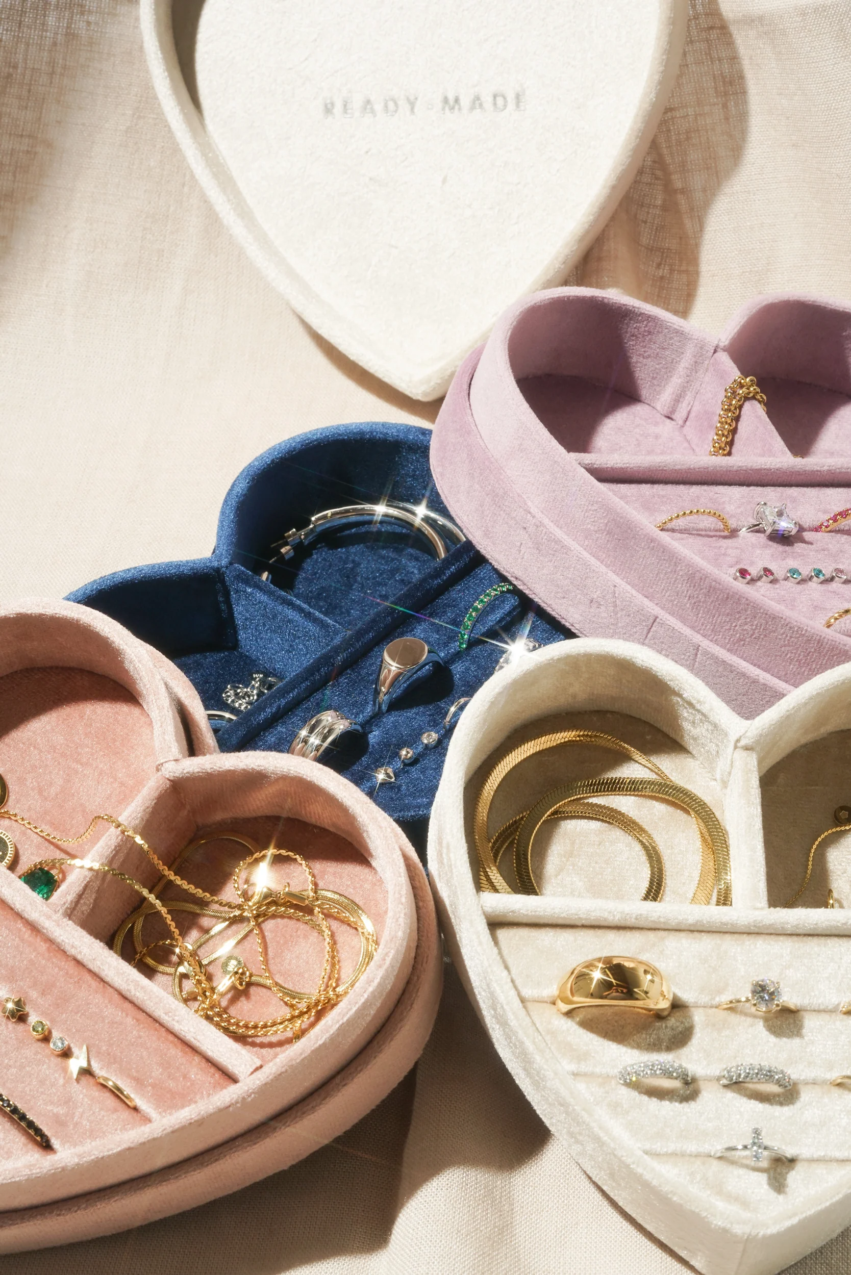 Heart Jewelry Box With Lid - Navy Blue - Image 9