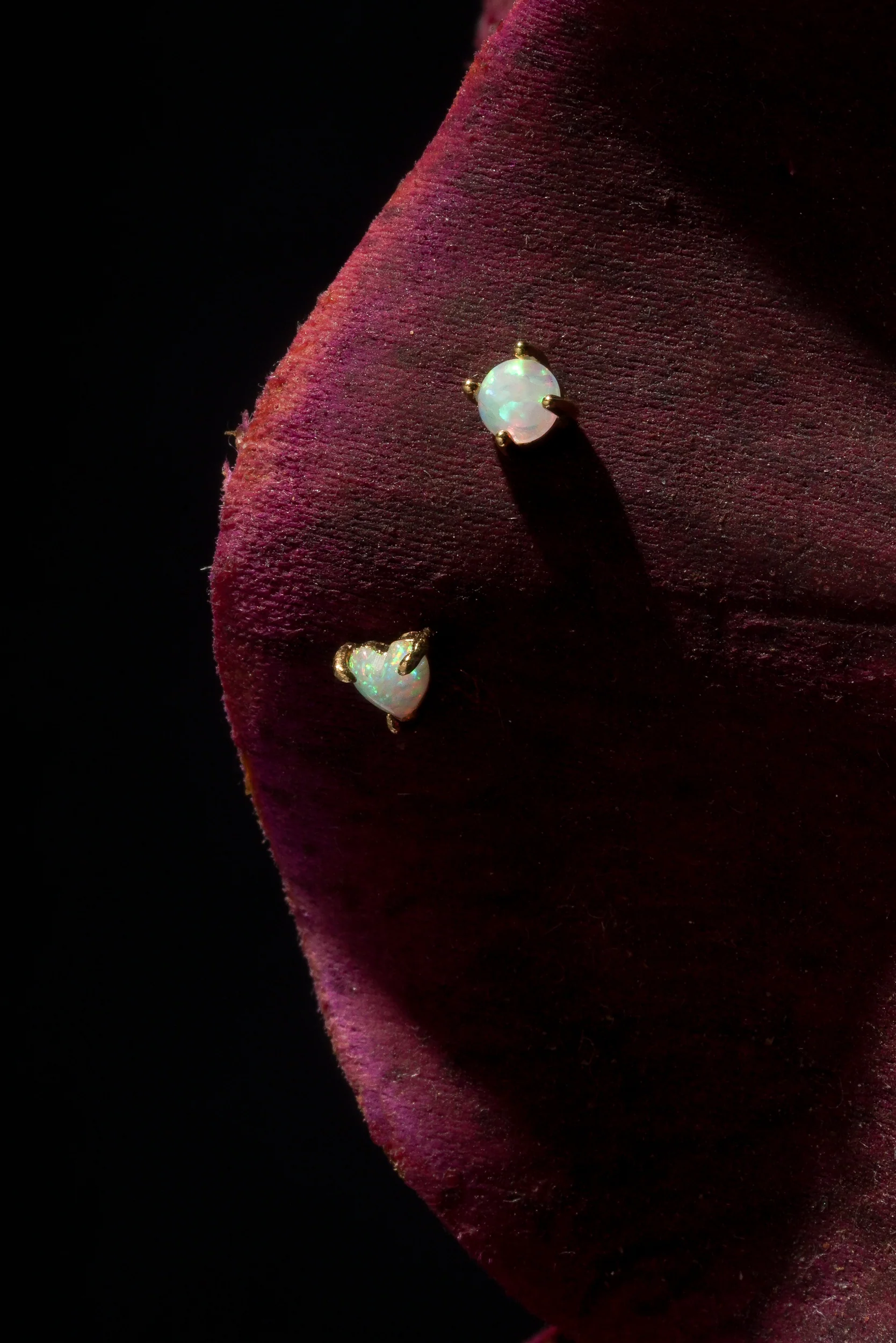 Heart Opal Stud (Single) - Image 4