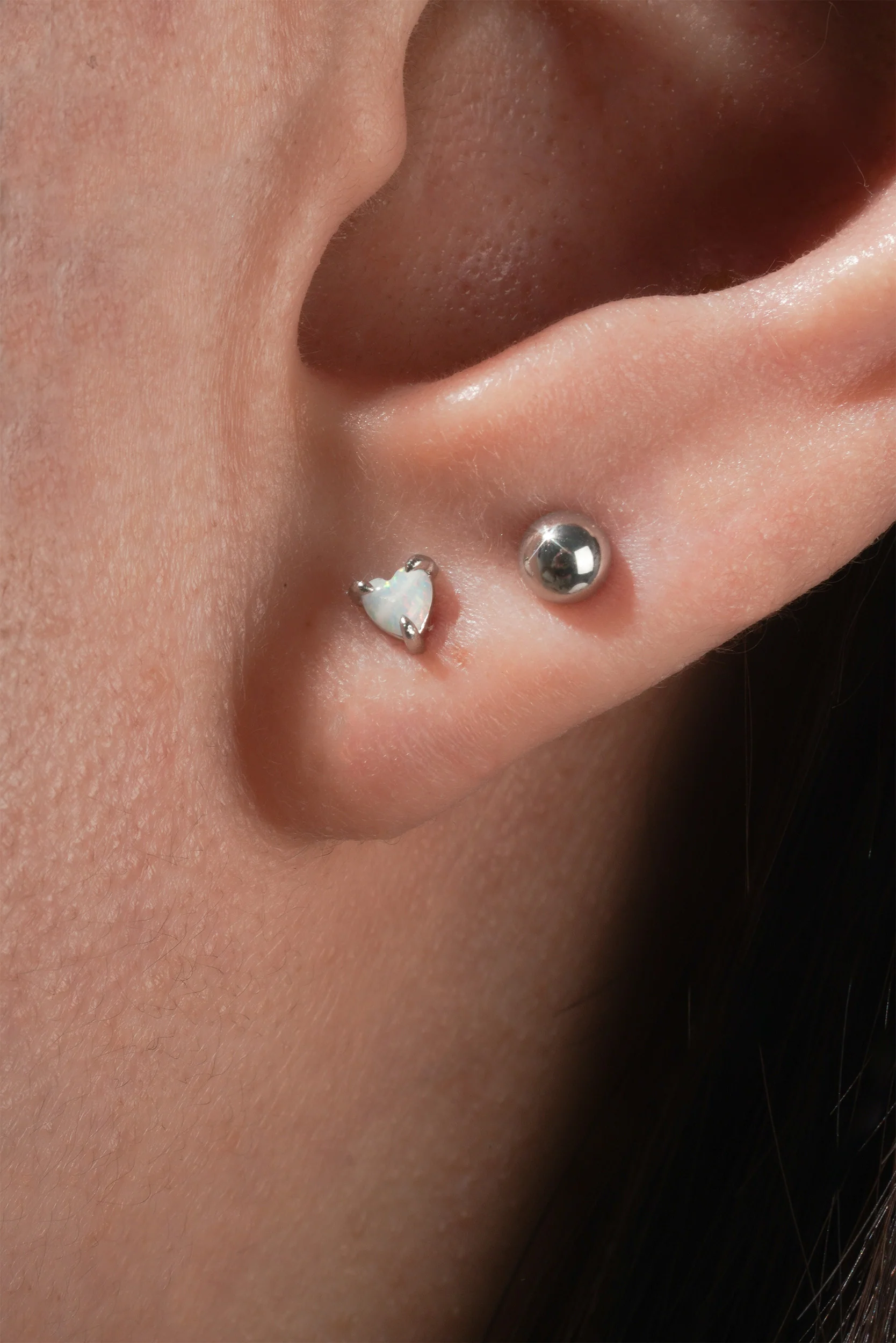 Heart Opal Studs (Pair) - Image 5