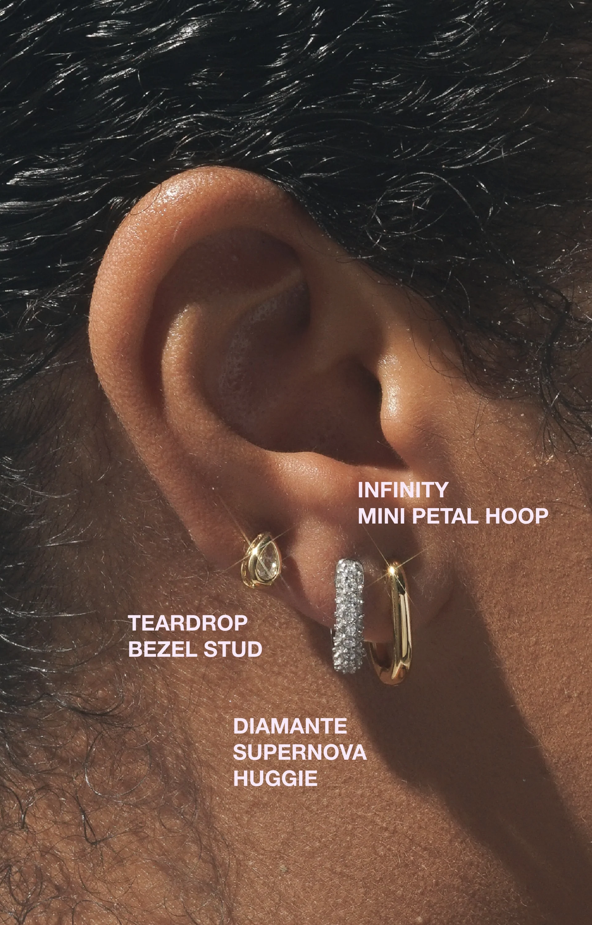 Infinity Mini Petal Hoops (Pair) - Image 3