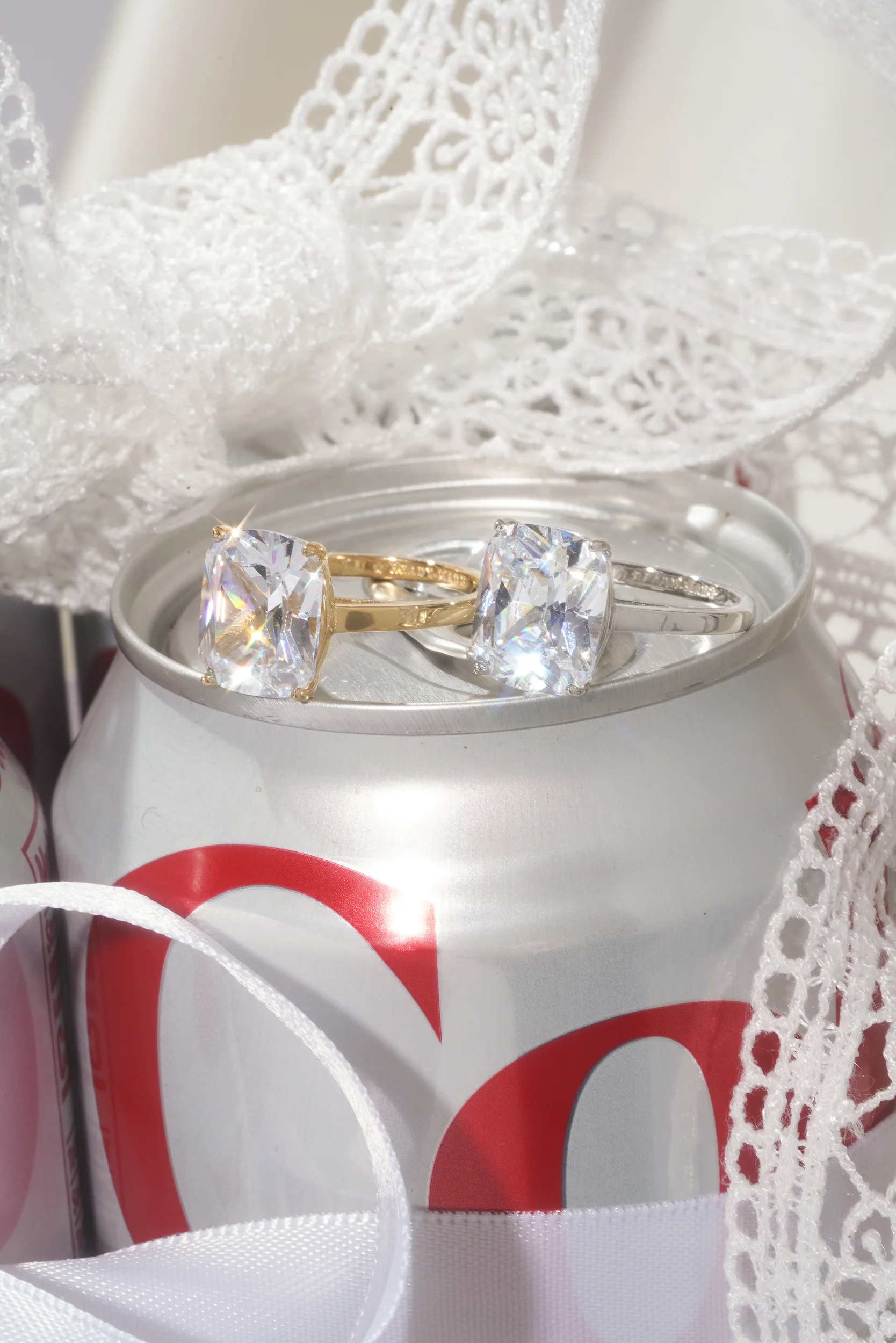 Large Cushion Cut Promise Ring - Image 5