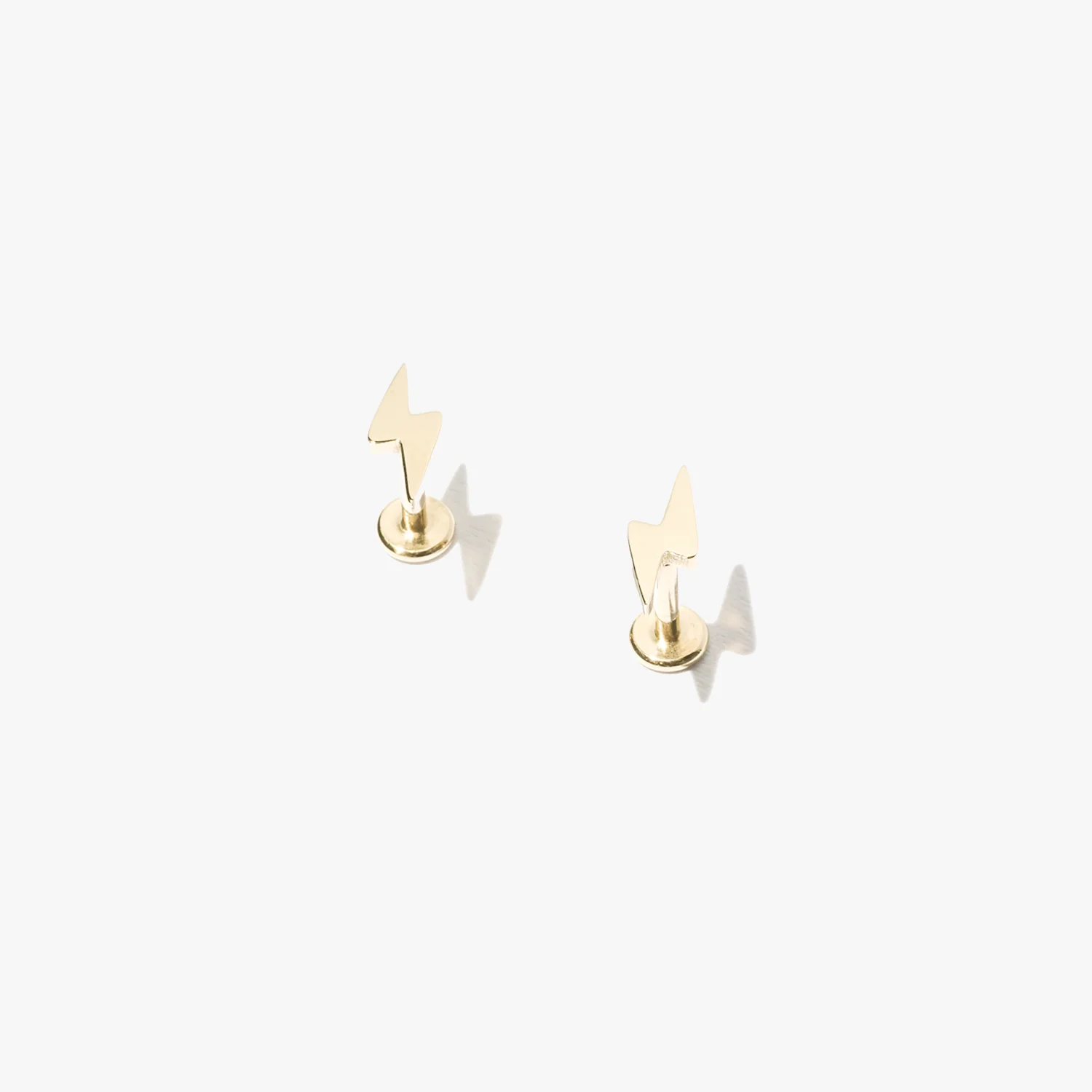 Lightning Threaded Flat Back Studs (Pair)