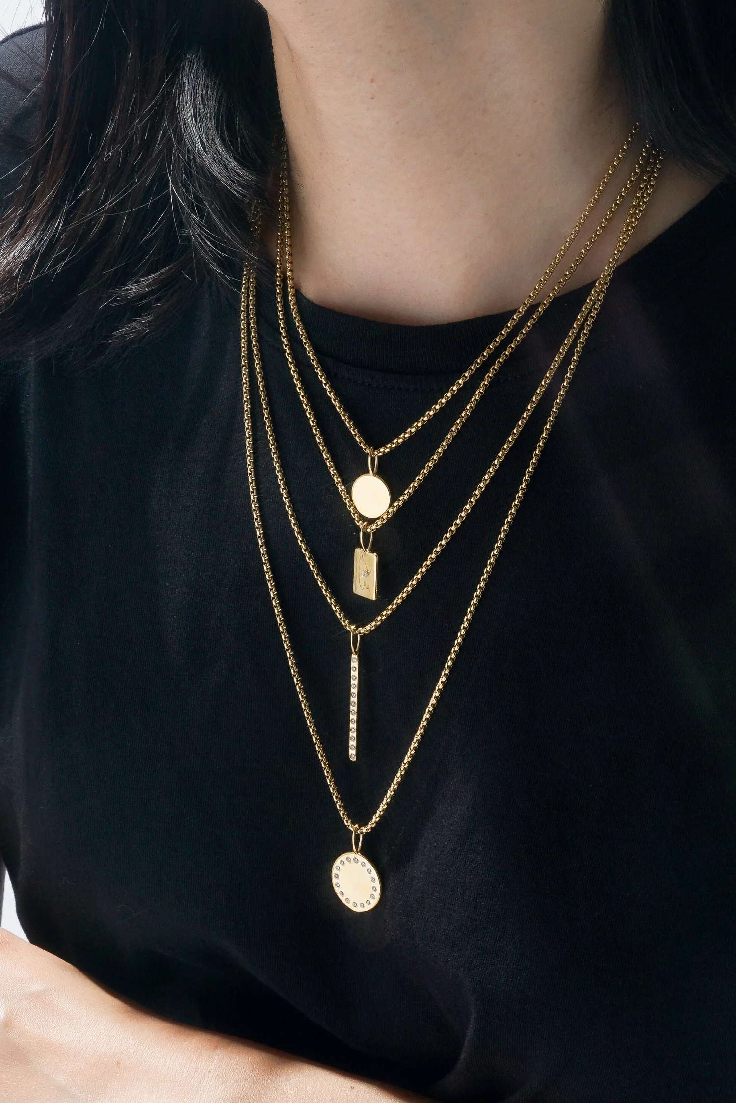 Liquid Rectangle Dot Pendant - Image 5