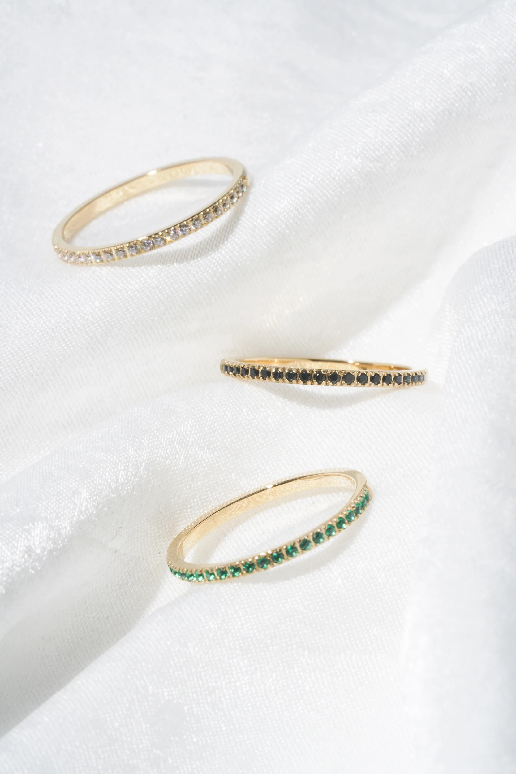 Black Diamante Micro Satellite Ring - Image 10