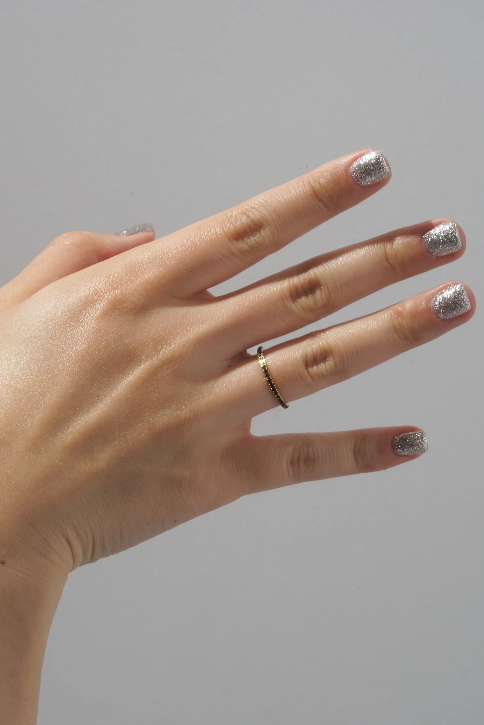 Black Diamante Micro Satellite Ring - Image 3
