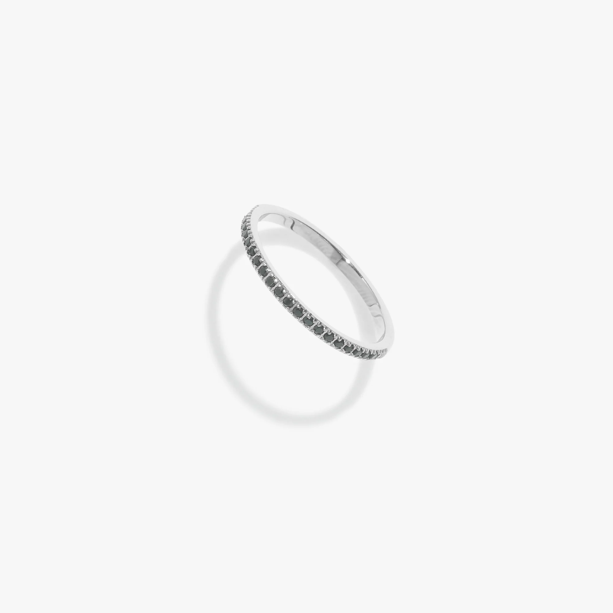 Black Diamante Micro Satellite Ring - Image 6