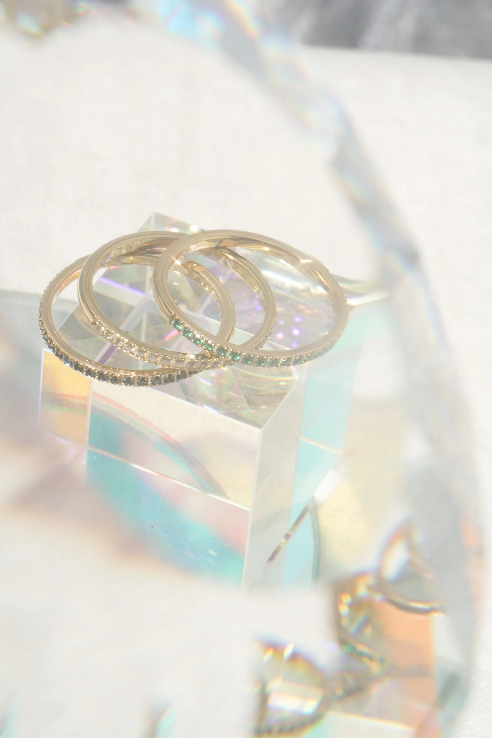 Black Diamante Micro Satellite Ring - Image 8