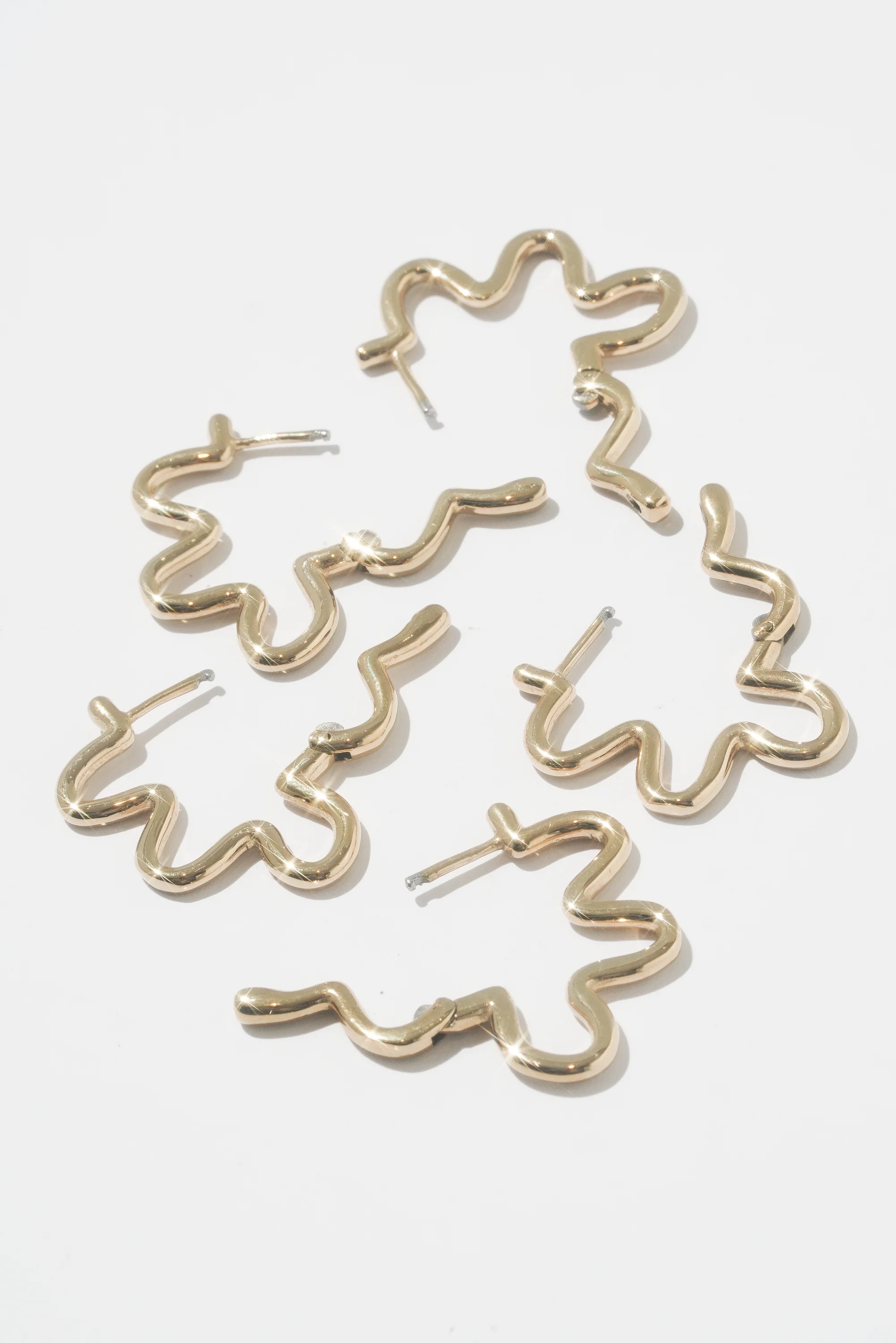 Mini Squiggle Hoops (Pair) - Image 15