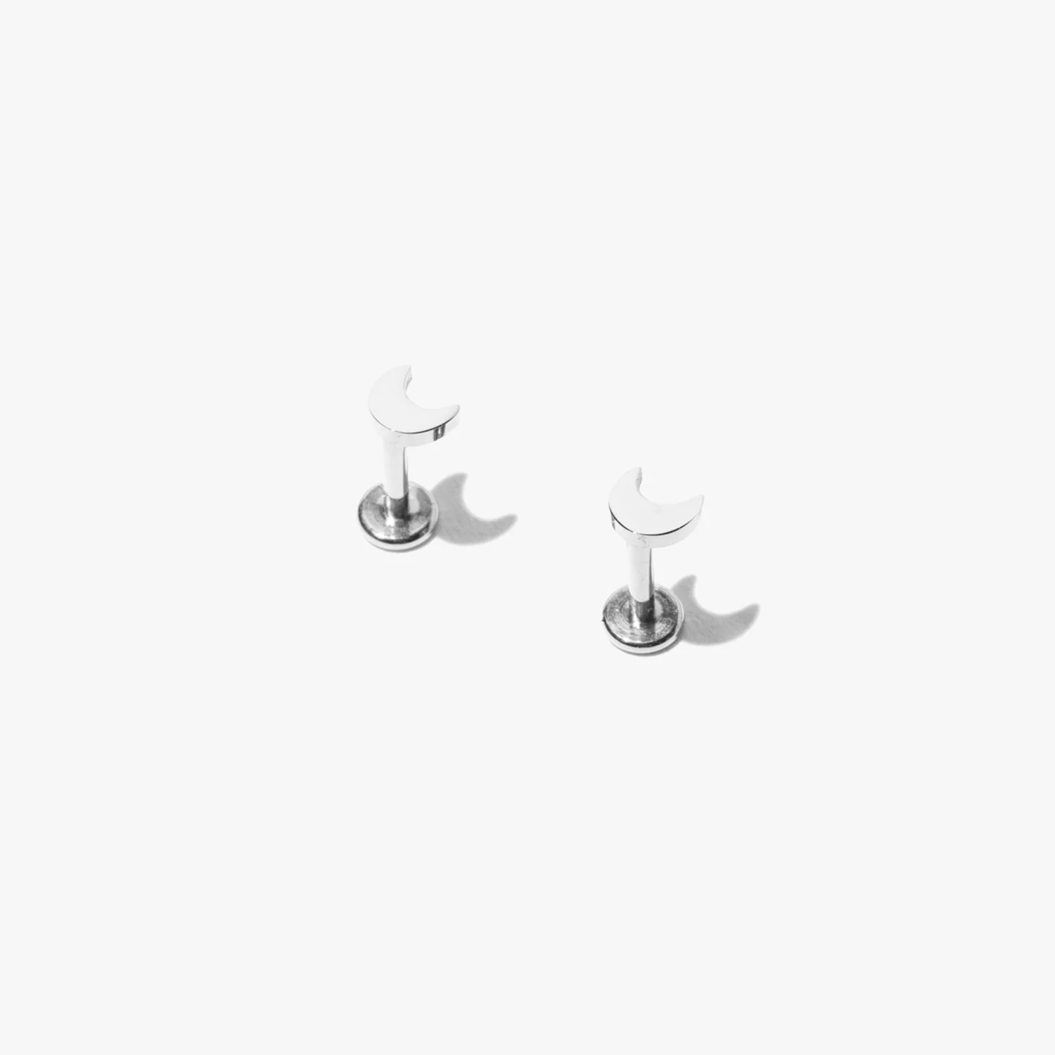 Moon Threaded Flat Back Studs (Pair) - Image 2