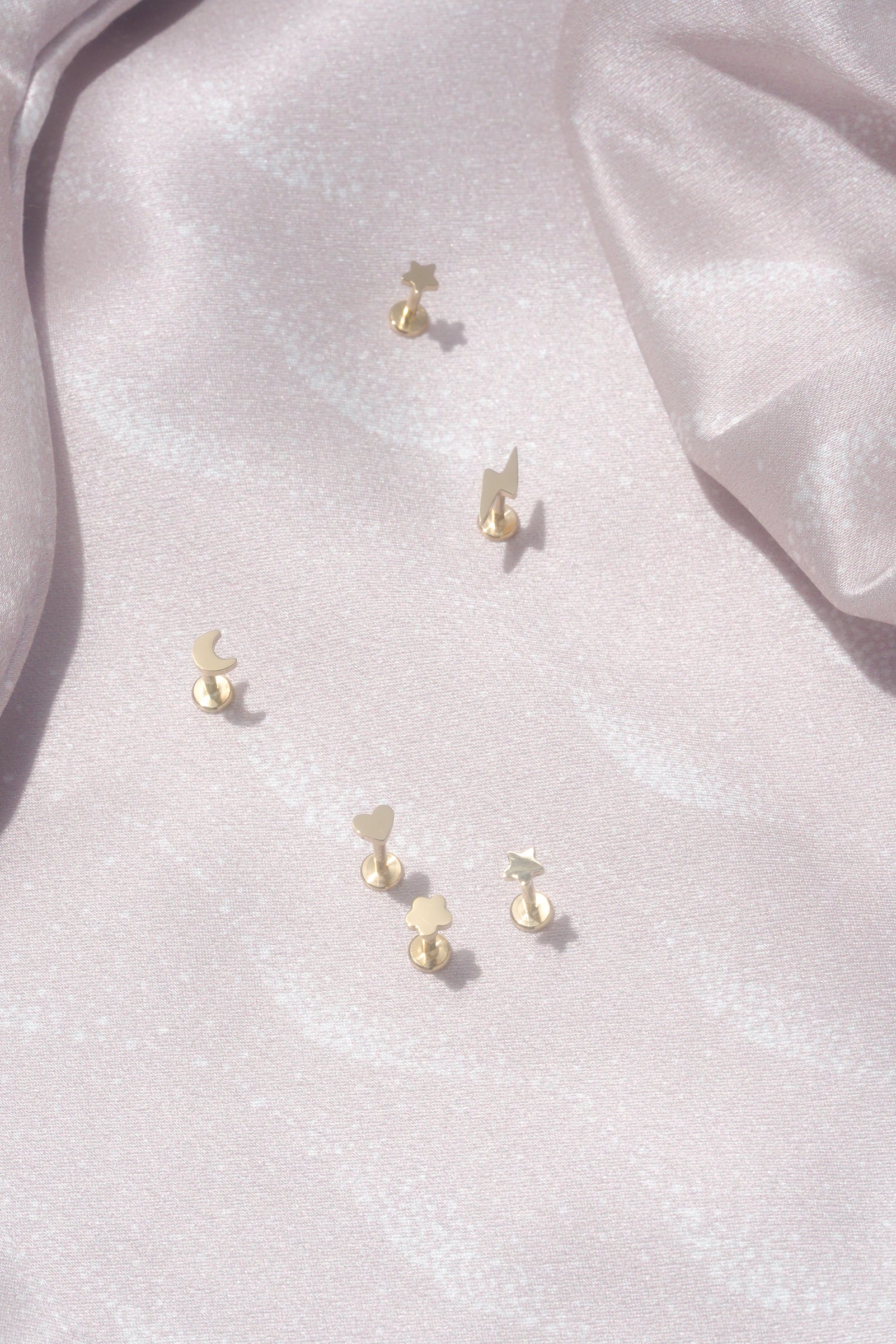Moon Threaded Flat Back Studs (Pair) - Image 7