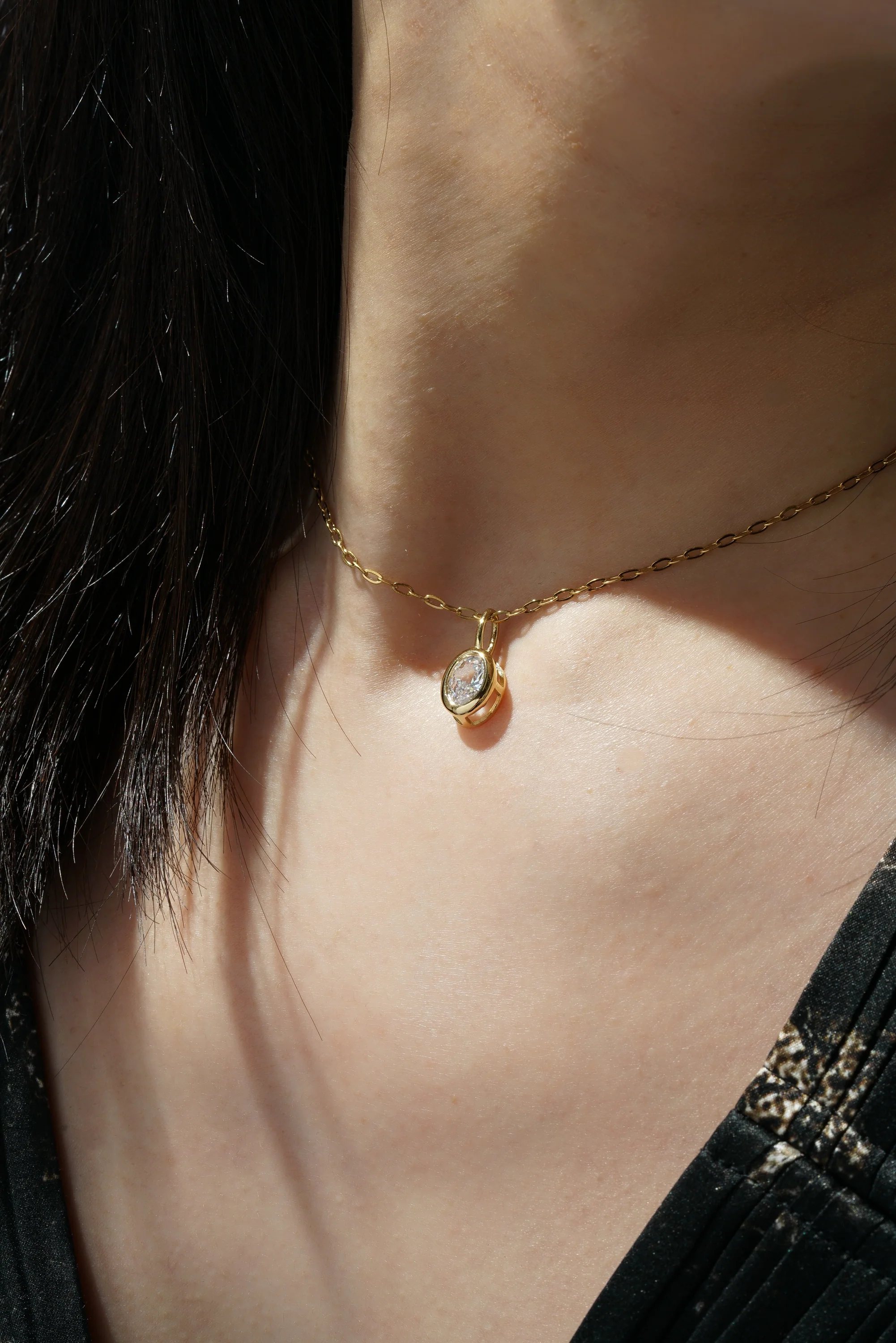 Oval Bezel Pendant - (Single) - Image 5