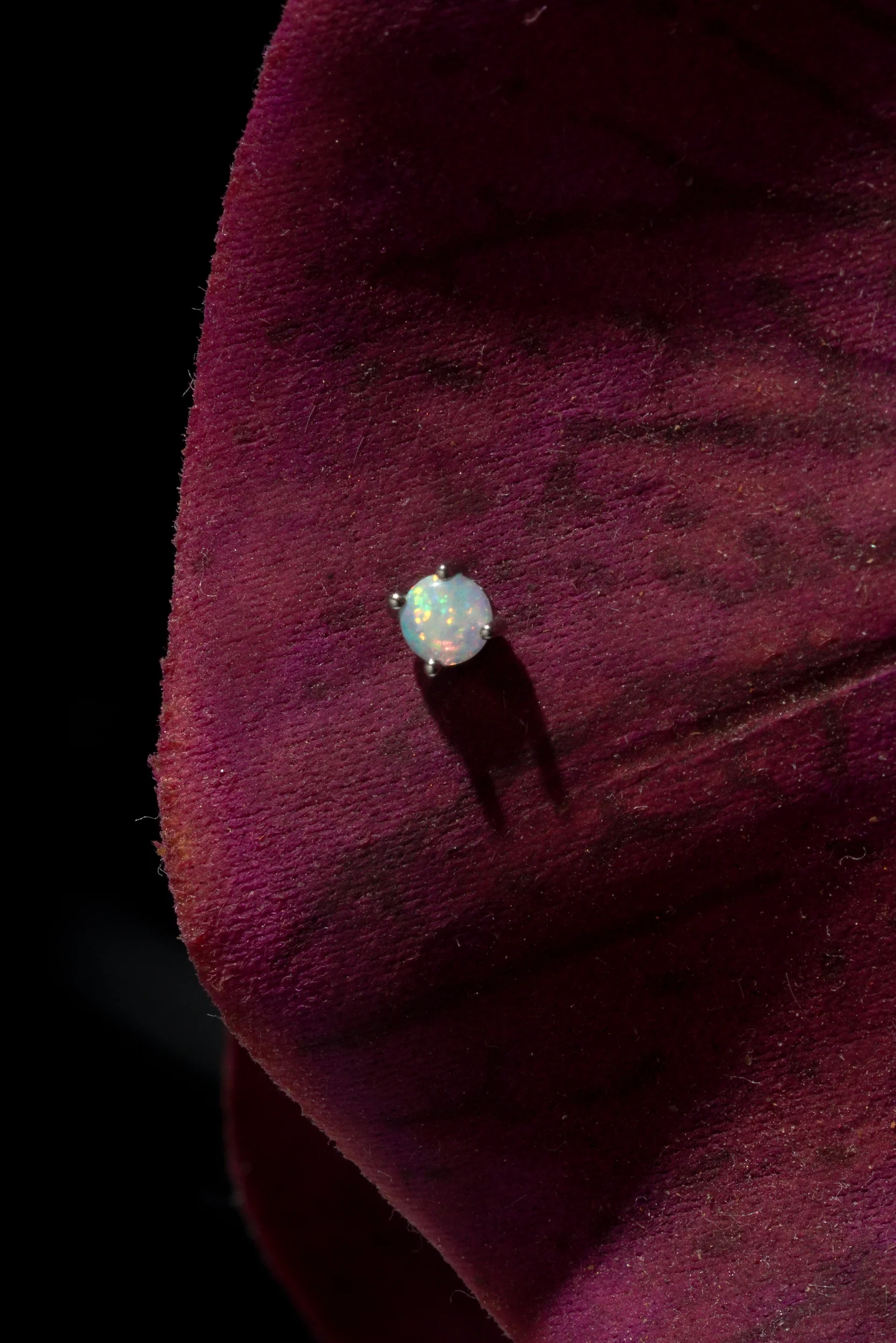 Round Opal Stud (Single) - Image 4