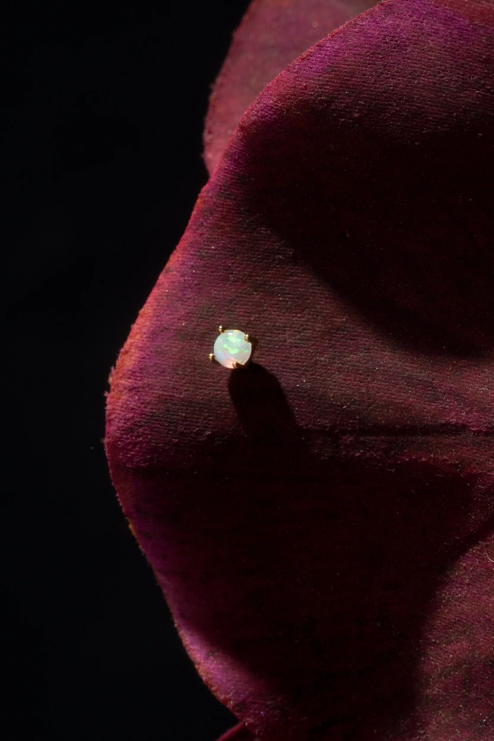 Round Opal Stud (Single) - Image 6
