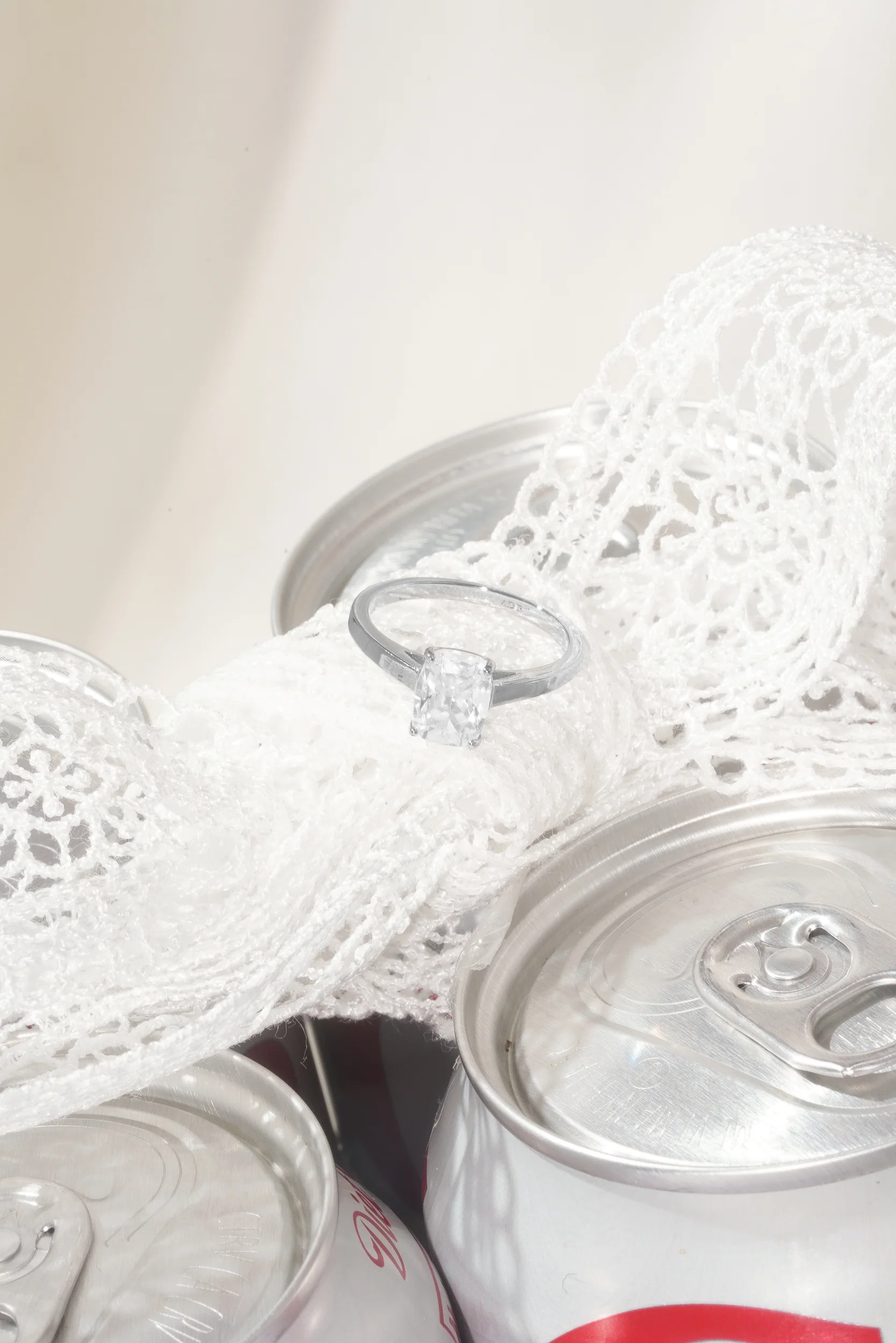 Small Cushion Cut Promise Ring - Image 4