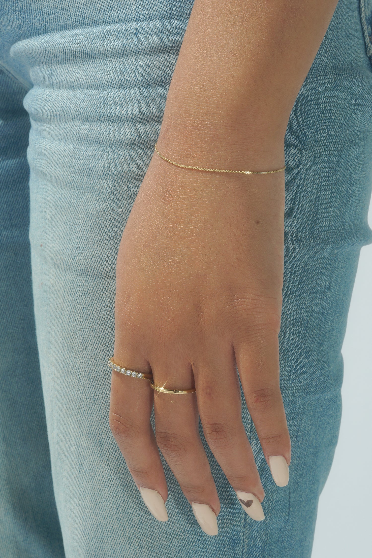 Super Tiny Wave Chain Bracelet - Image 3