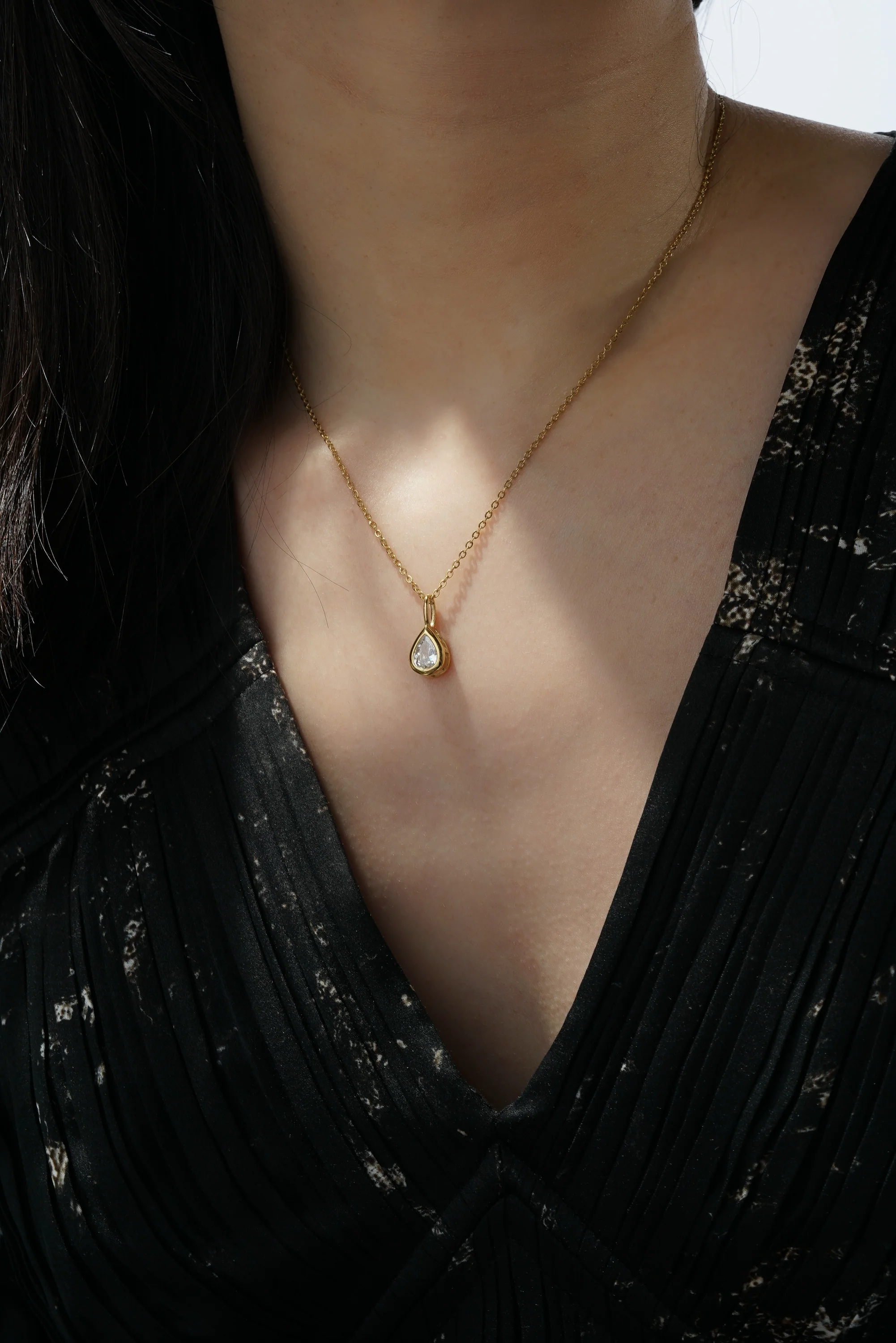 Teardrop Bezel Pendant - (Single) - Image 6
