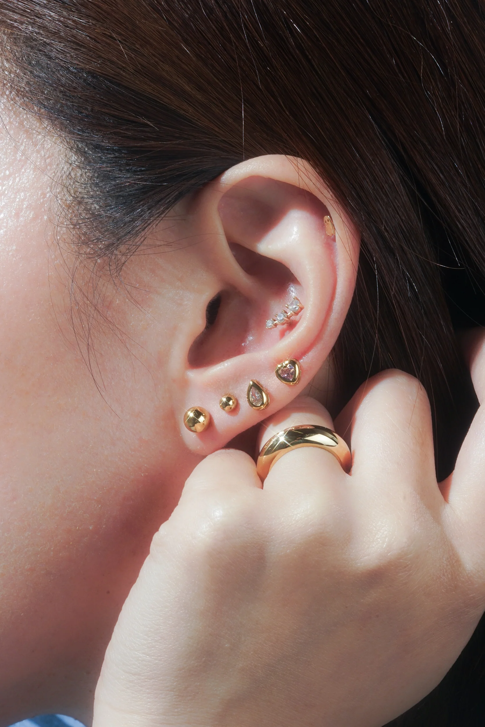 Teardrop Bezel Stud (Single) - Image 13