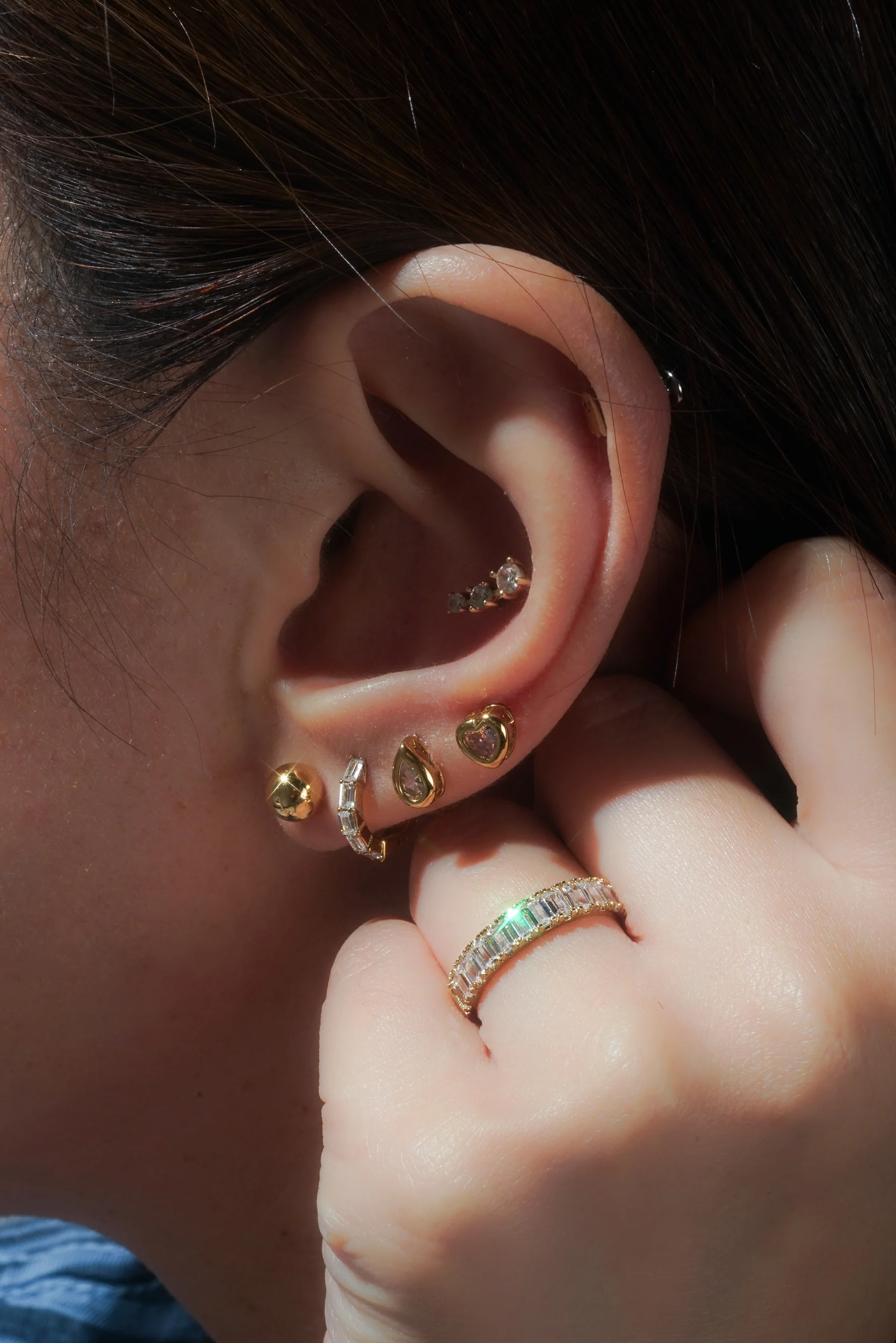 Teardrop Bezel Stud (Single) - Image 15