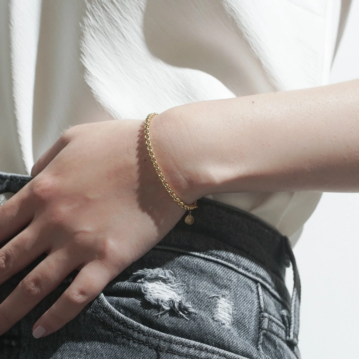 Thick Rolo Bracelet - Image 9