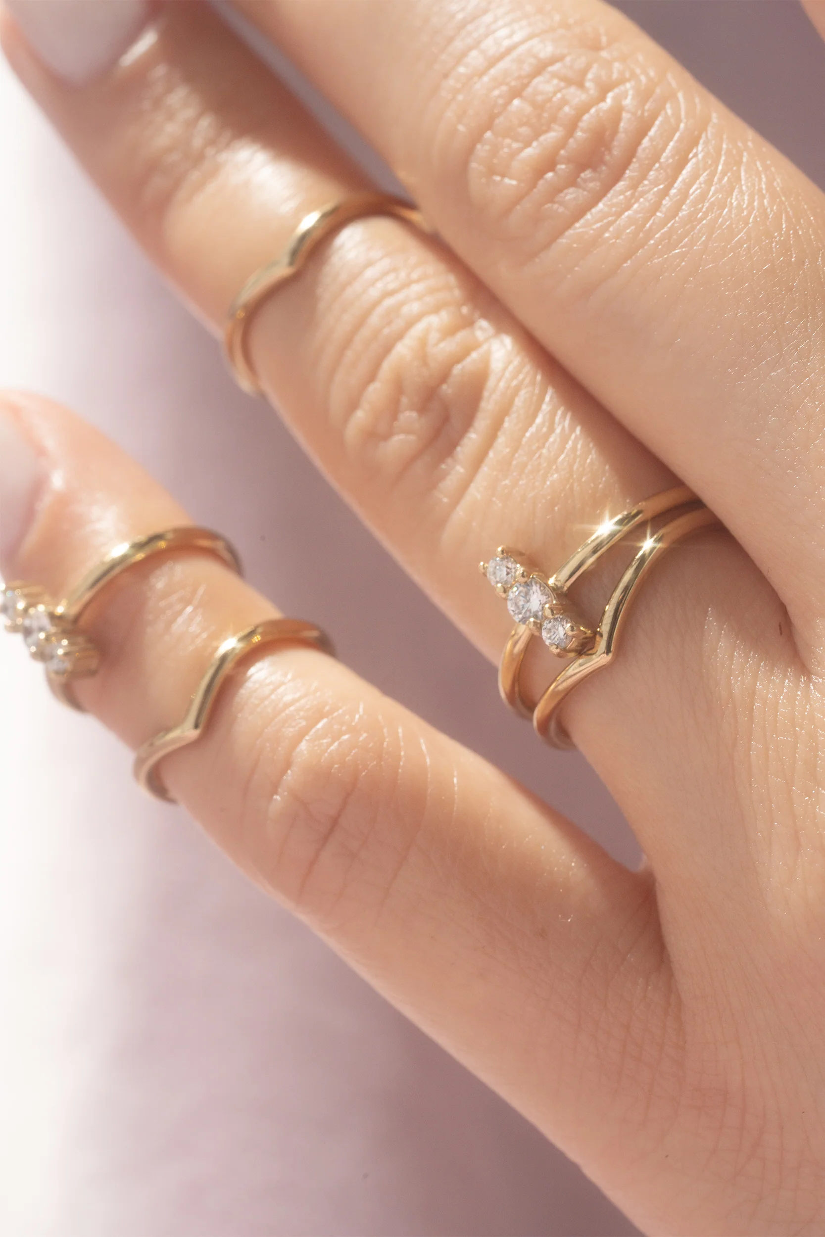 Trio Midi Ring - Hypoallergenic Steel - Image 11