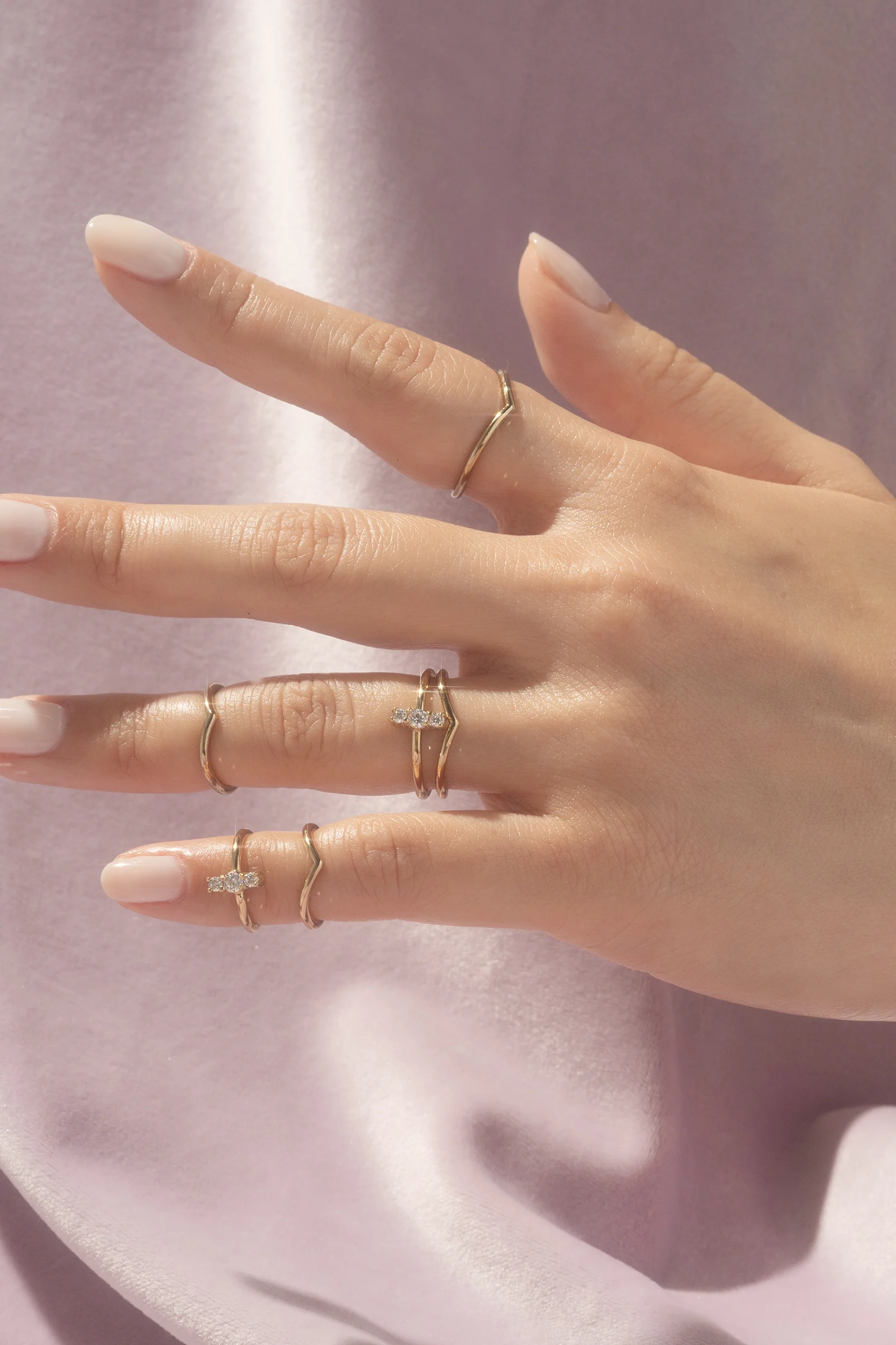 Trio Midi Ring - Hypoallergenic Steel - Image 14