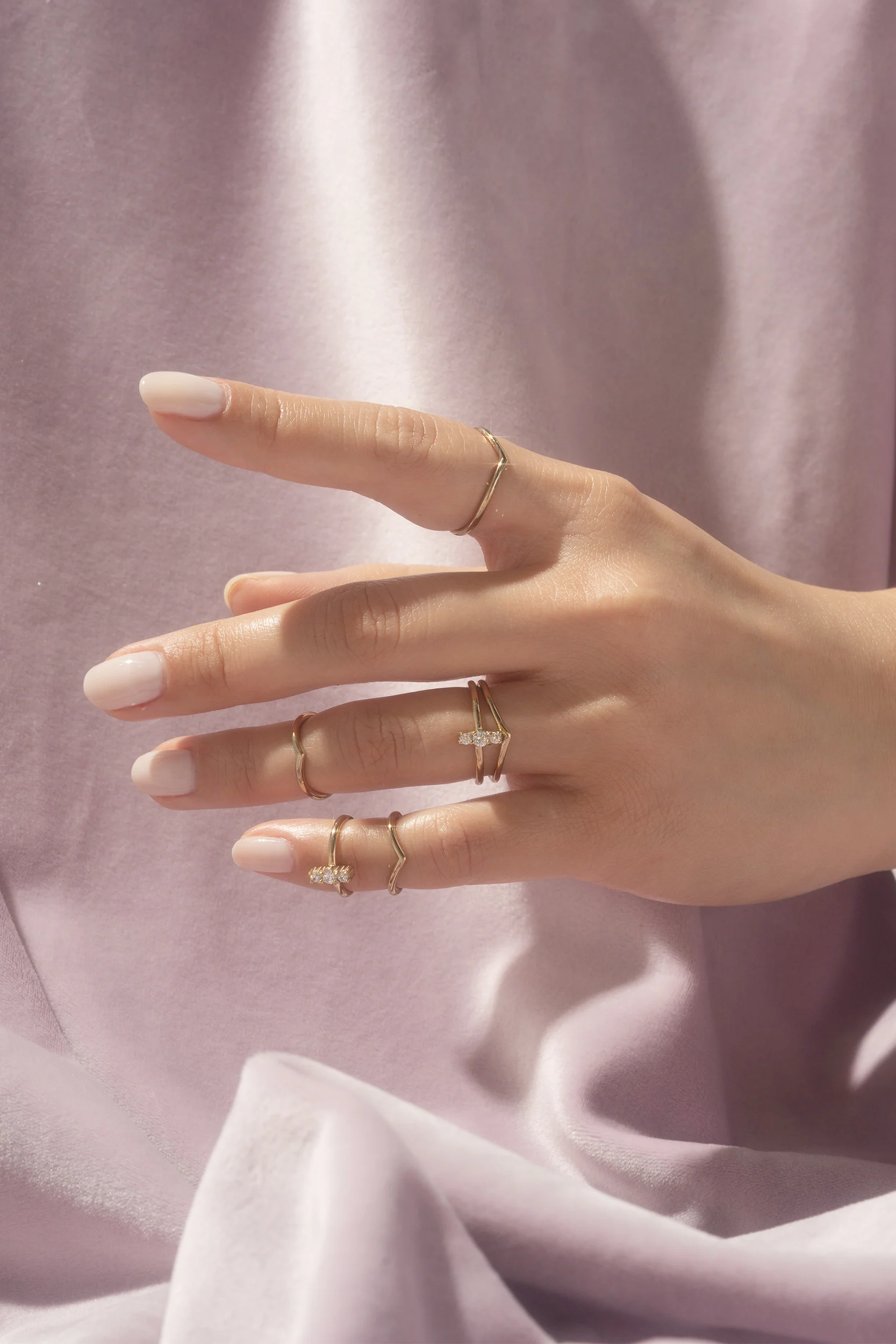 Trio Midi Ring - Hypoallergenic Steel - Image 15