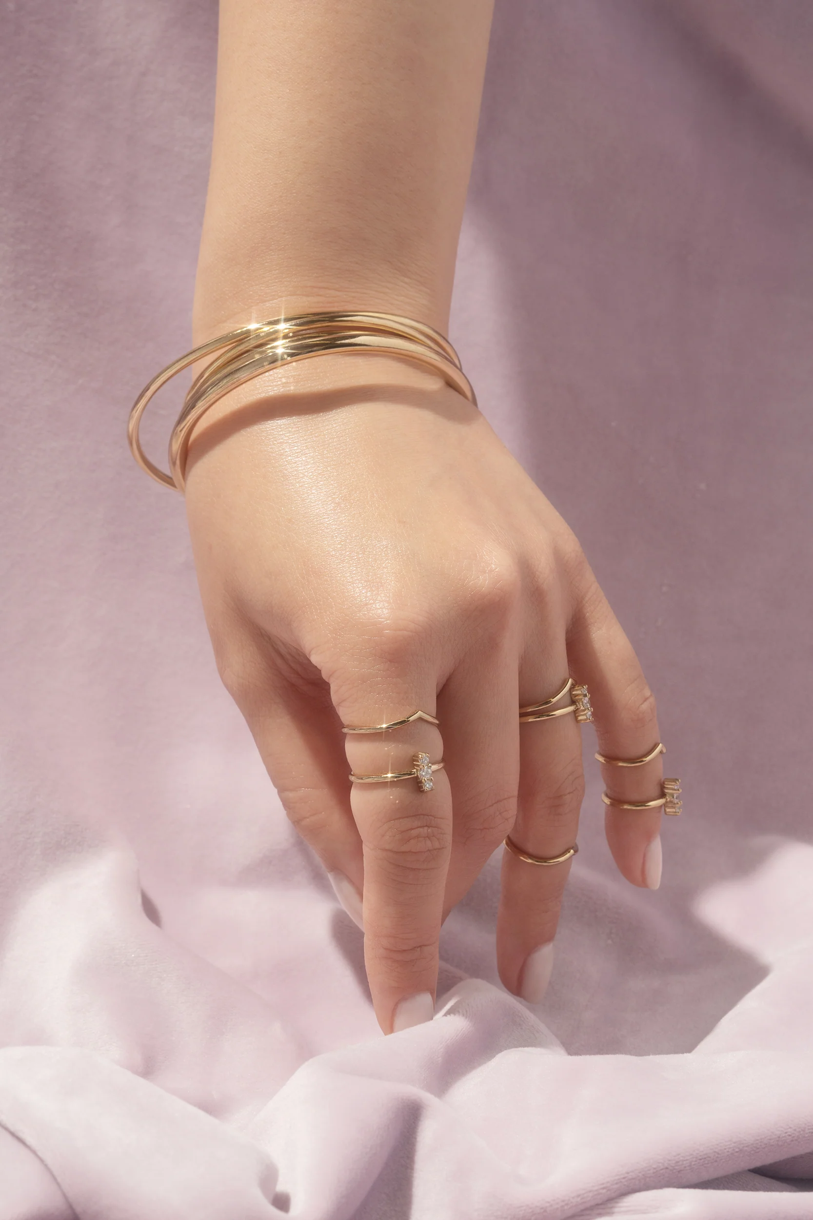 Trio Midi Ring - Hypoallergenic Steel - Image 16