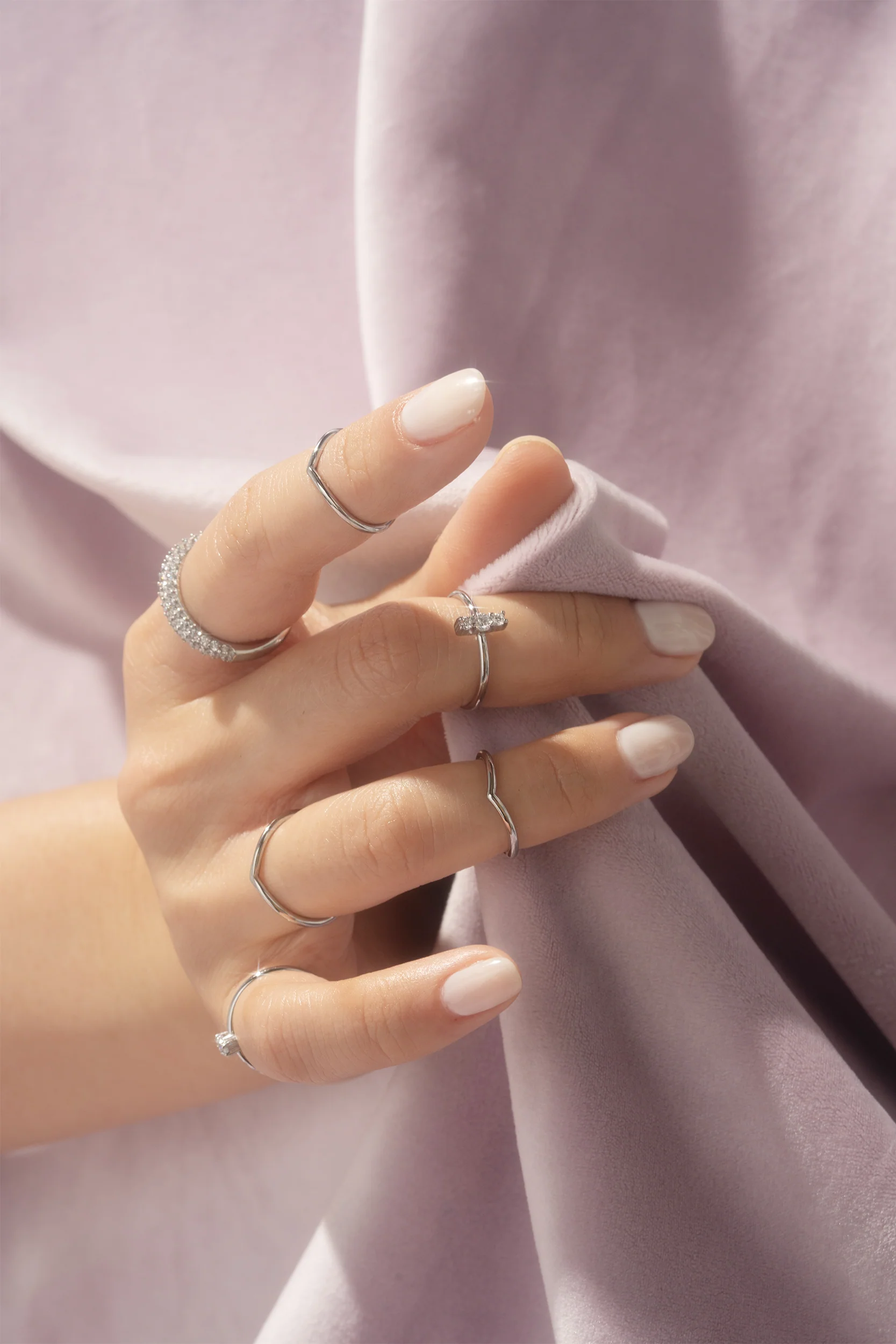 Trio Midi Ring - Hypoallergenic Steel - Image 6