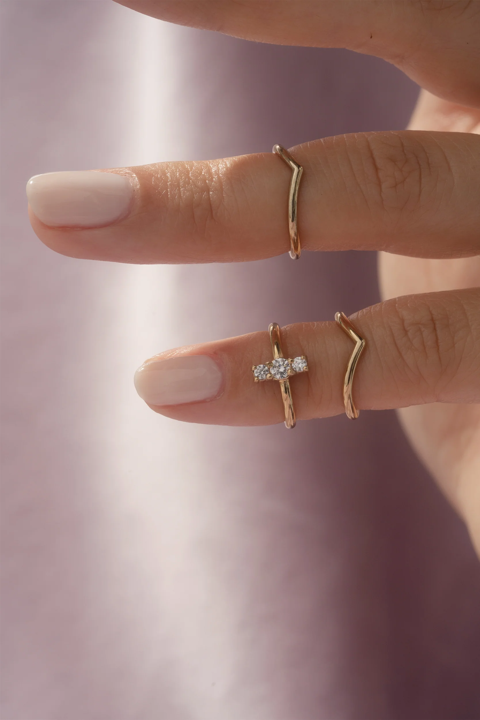 Trio Midi Ring - Hypoallergenic Steel - Image 9